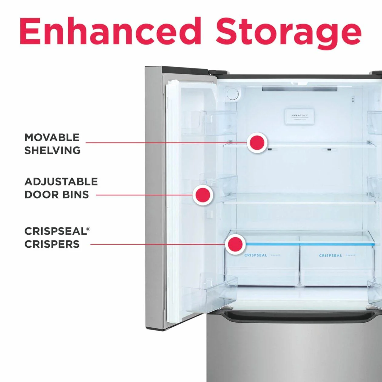 Frigidaire FRFG2033AV 20 Cu. Ft. Counter-Depth French Door Refrigerator - Image 5