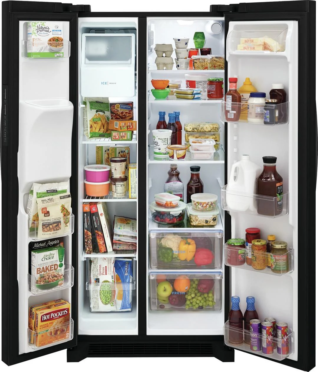 Frigidaire FRSS2323AB 22 Cu. Ft. 33" Standard Depth Side by Side Refrigerator - Image 4