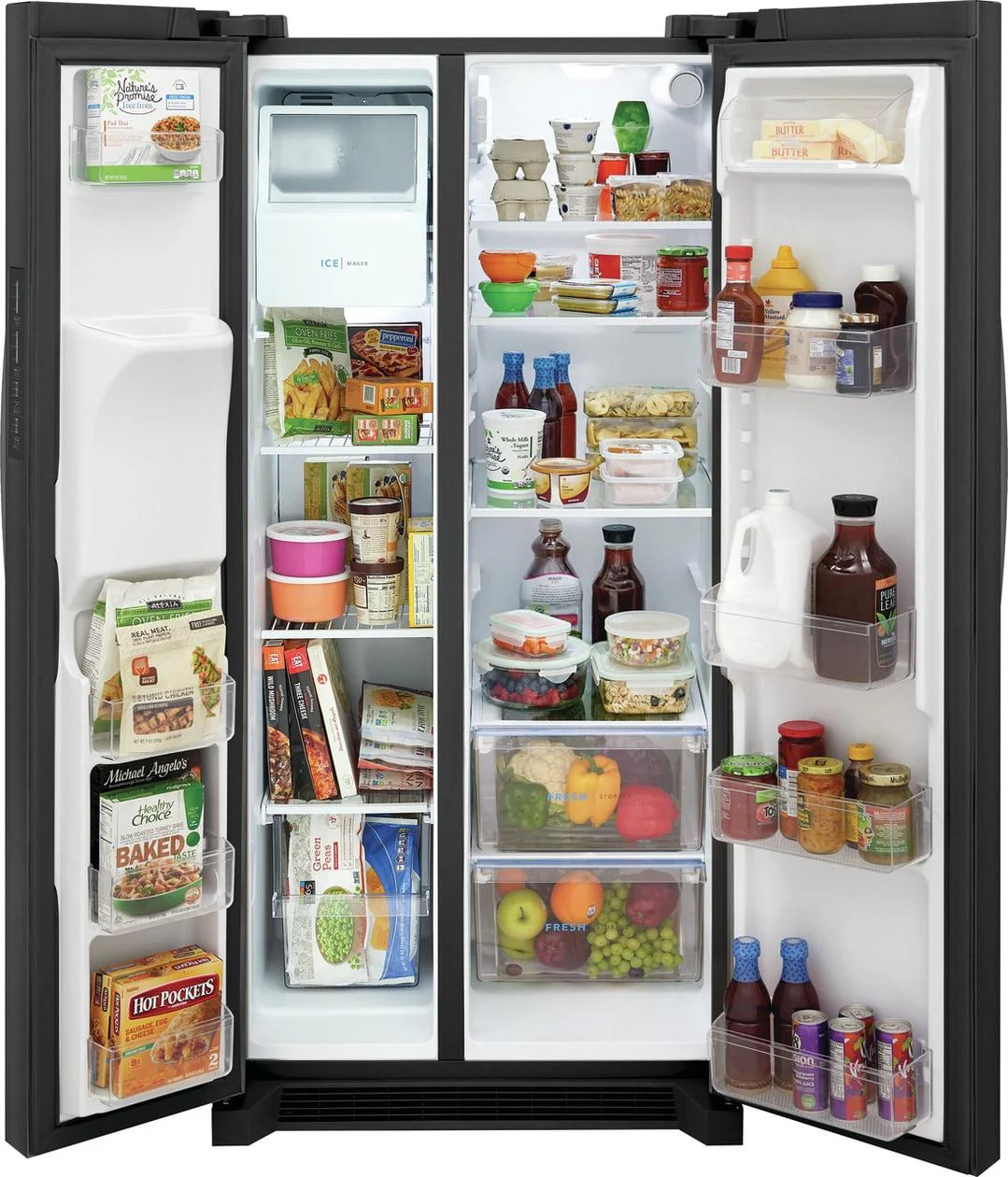 Frigidaire FRSS2323AD 22 Cu. Ft. 33" Standard Depth Side by Side Refrigerator - Image 4