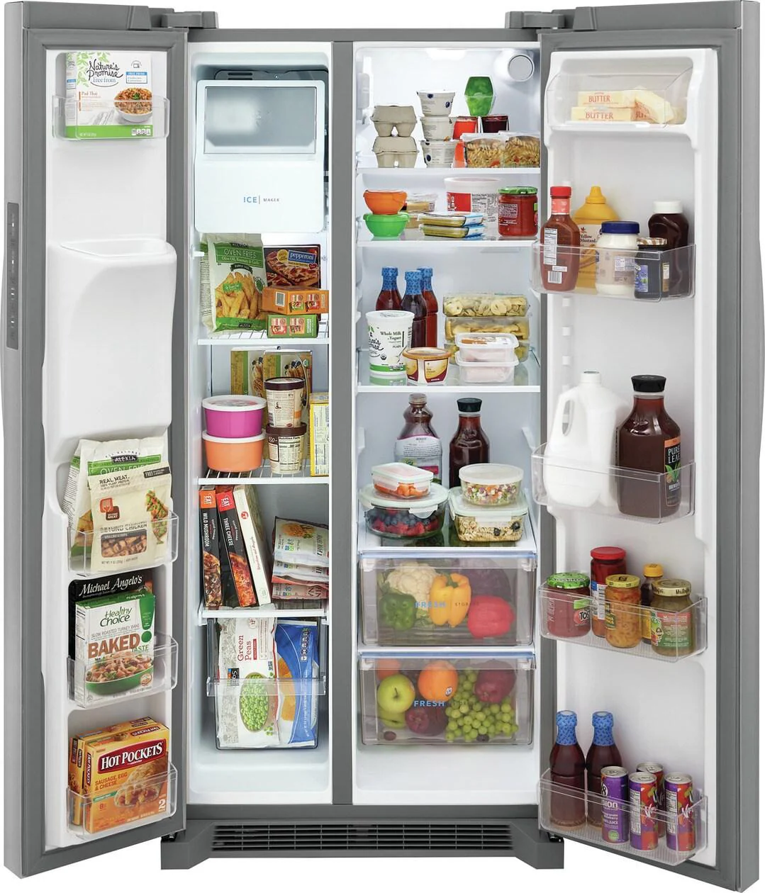 Frigidaire FRSS2323AS 22 Cu. Ft. 33" Standard Depth Side by Side Refrigerator - Image 4