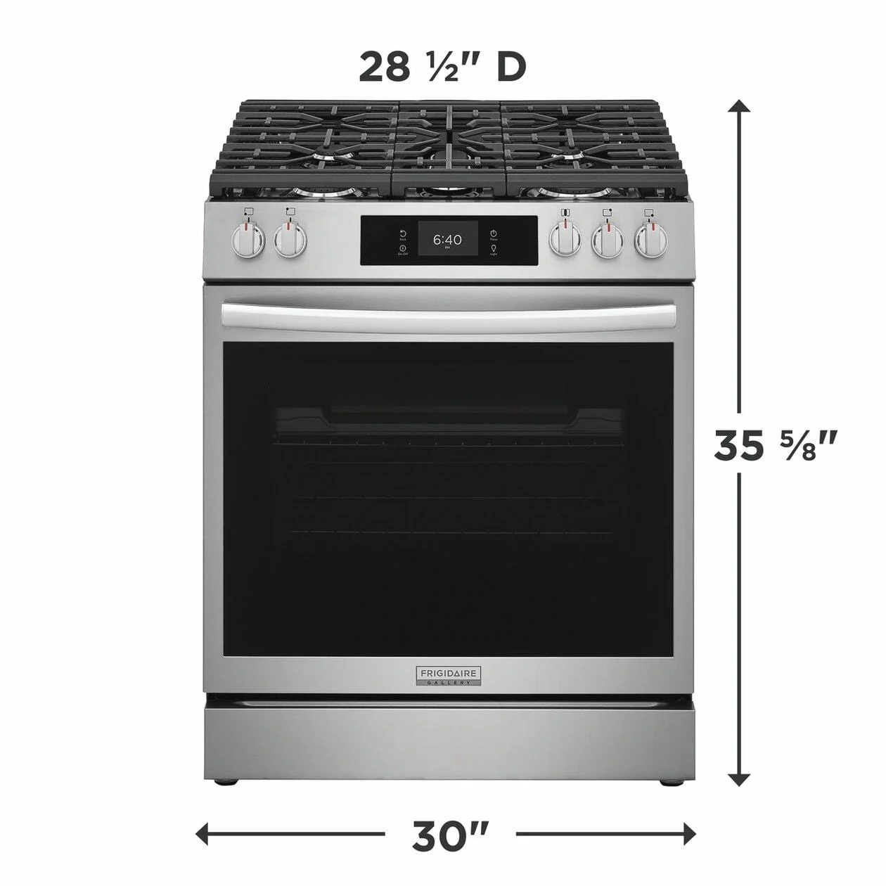 Frigidaire GCFG3070BF 30" Front Control Gas Range with Stone-Baked Pizza - Image 3