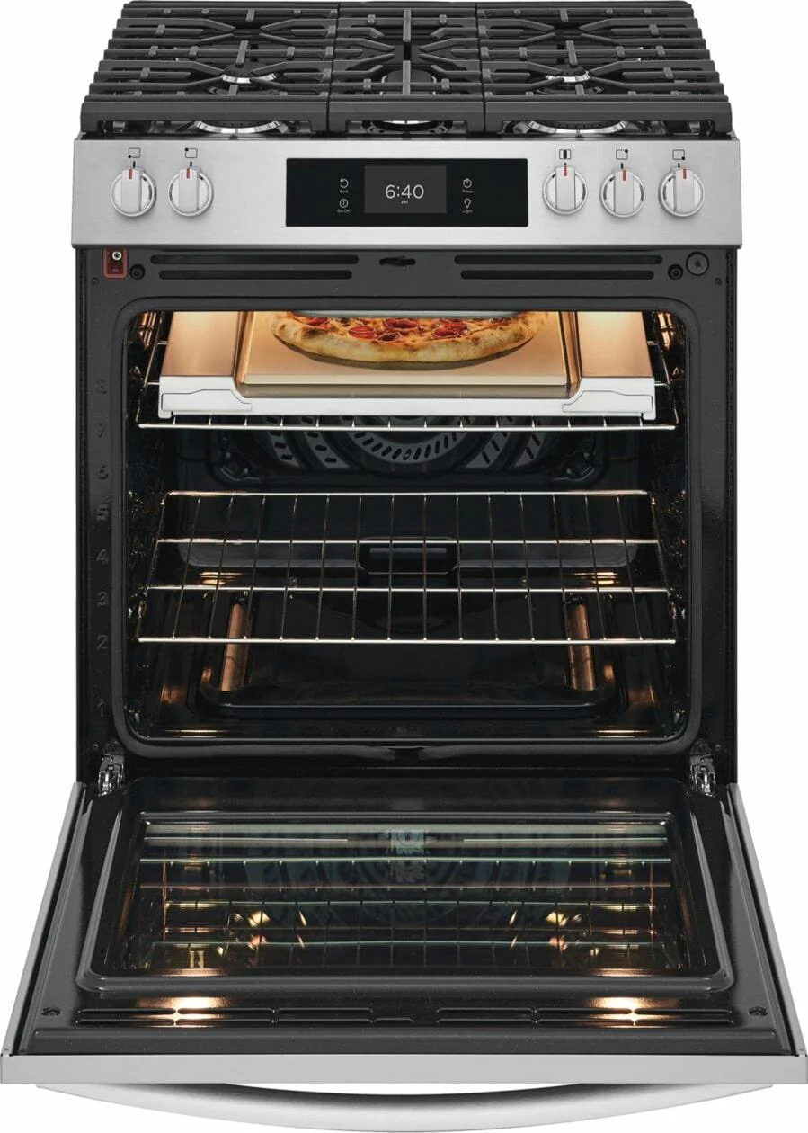 Frigidaire GCFG3070BF 30" Front Control Gas Range with Stone-Baked Pizza - Image 5