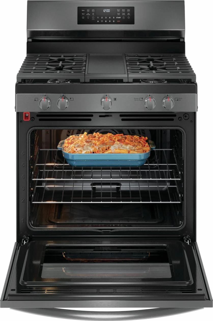 Frigidaire GCRG3060BD 30" Rear Control Gas Range with Total Convection - Image 4