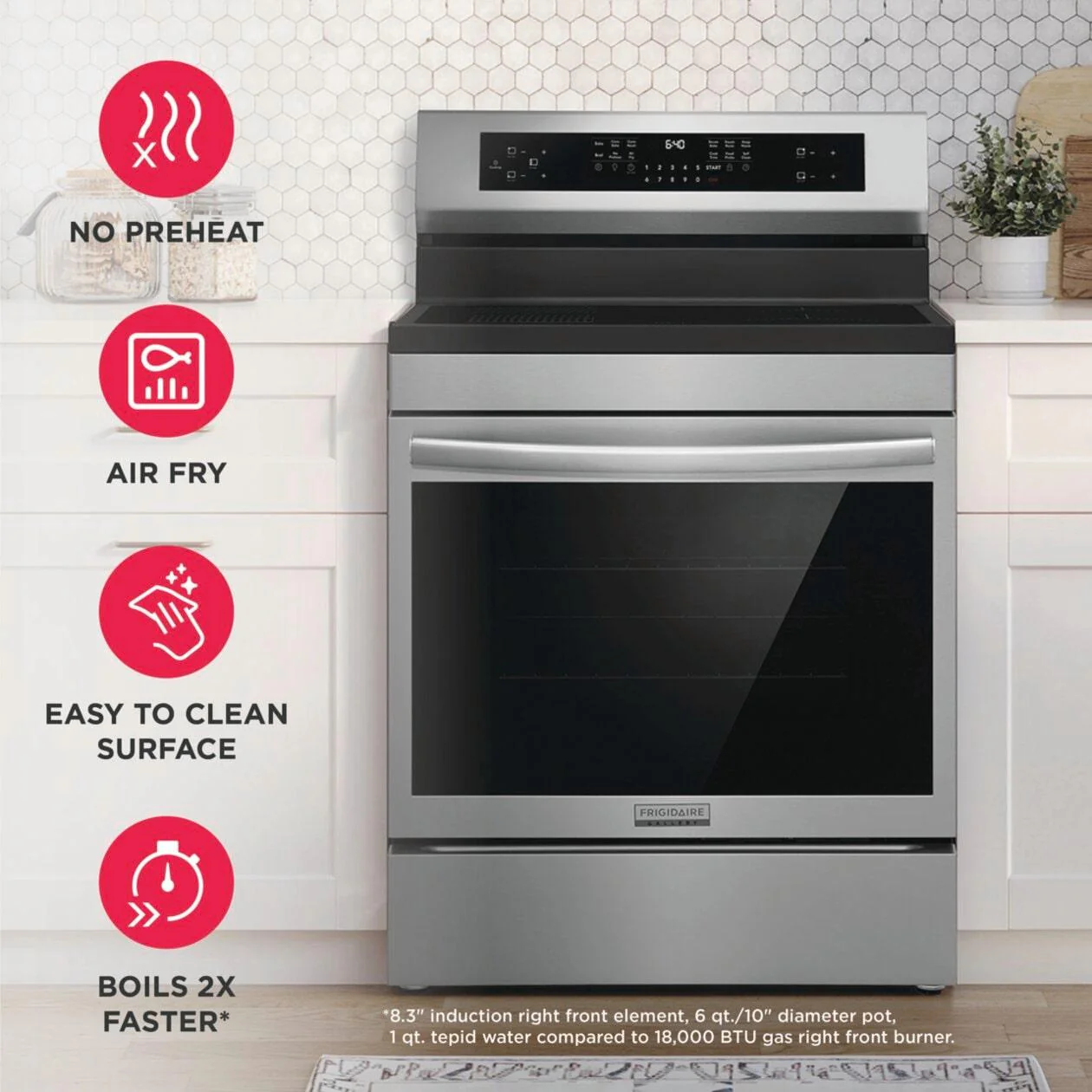 Frigidaire GCRI3060BF 30" Freestanding Induction Range with Total Convection - Image 8