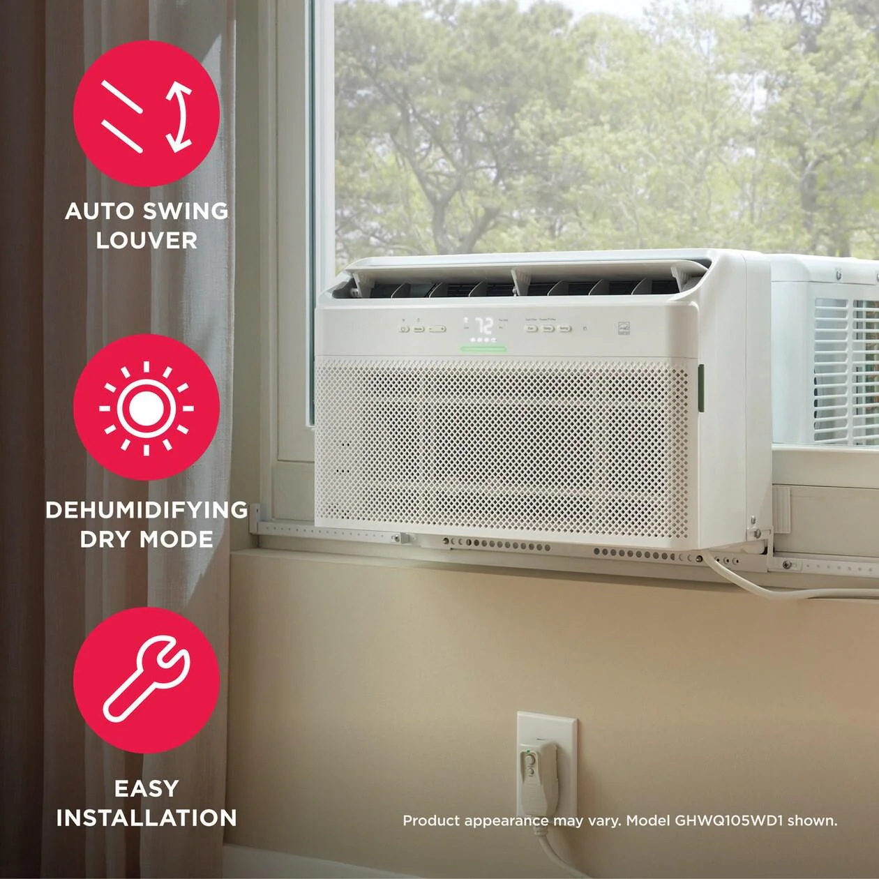 Frigidaire GHWQ085WD1 8,000 BTU U-Shape Window Room Air Conditioner with Inverter and Wi-Fi (Energy Star) - Image 4