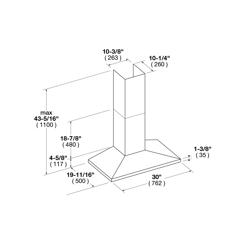 30" CHIMNEY WALL HOOD - Image 8