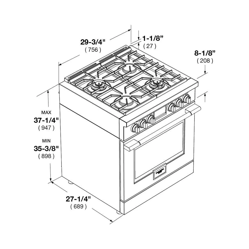 30" DUAL FUEL RANGE - Image 16
