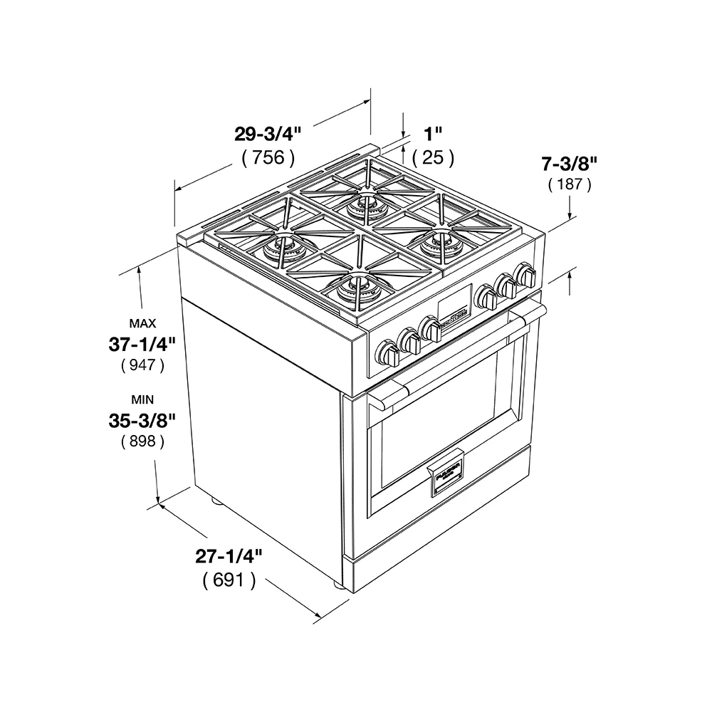 30" ALL GAS PRO RANGE - Image 14