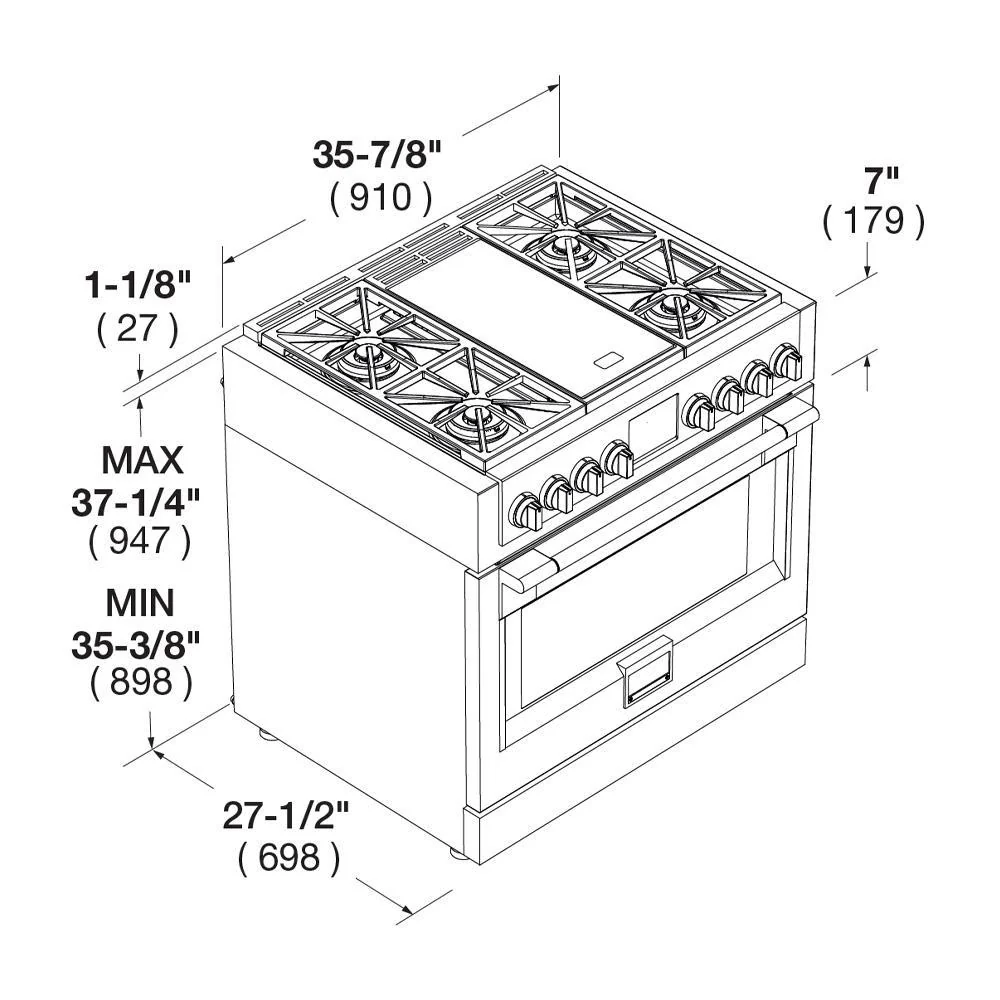 SOFIA 36 PRO ALL GAS RANGE WITH GRIDDLE - Image 17