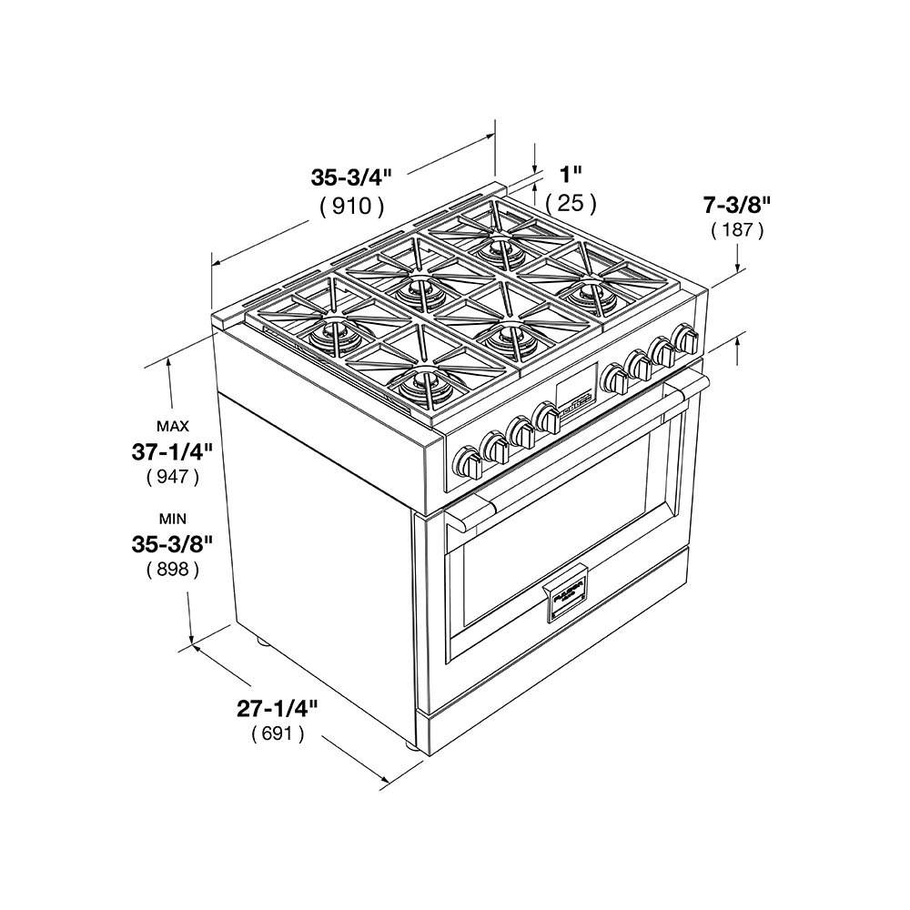 36" ALL GAS PRO RANGE - Image 20