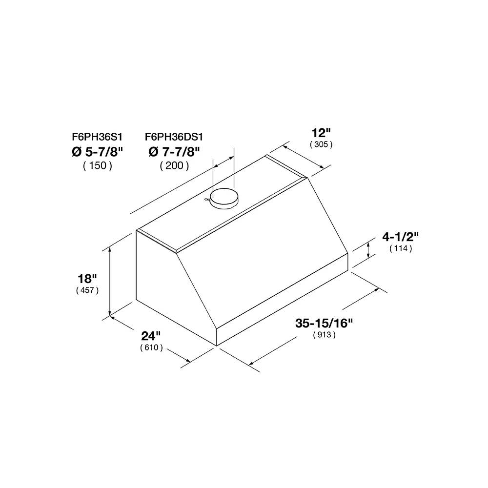 36" PRO WALL-MOUNT HOOD (1 FAN - SLIDER) - Image 12