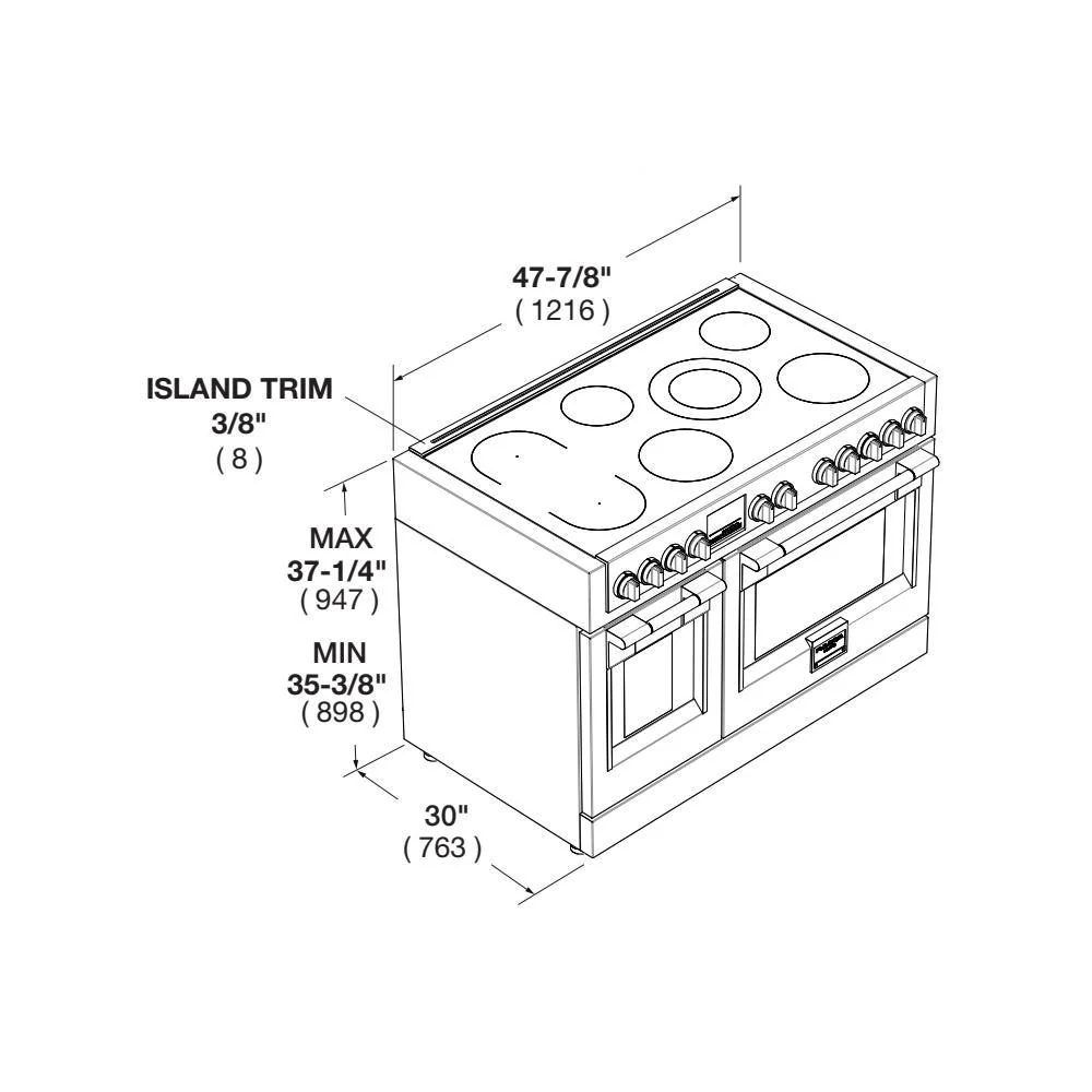 SOFIA 48 PRO INDUCTION RANGE - ALL GLASS - Image 12