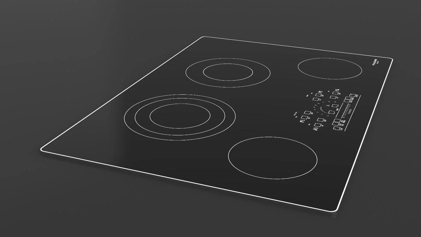 30" RADIANT COOKTOP WITH BRUSHED ALUMINUM TRIM - Image 2