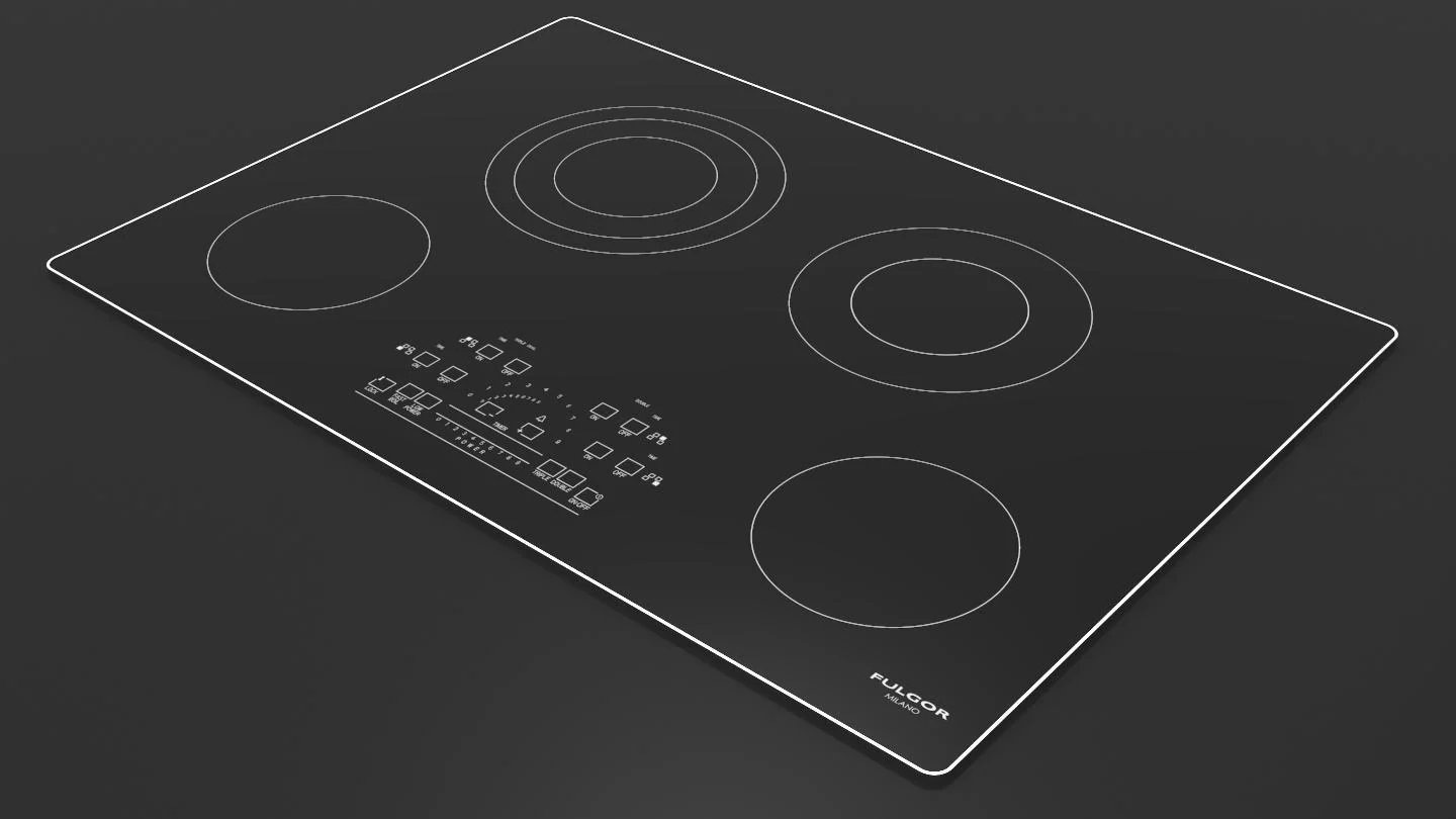 30" RADIANT COOKTOP WITH BRUSHED ALUMINUM TRIM - Image 4