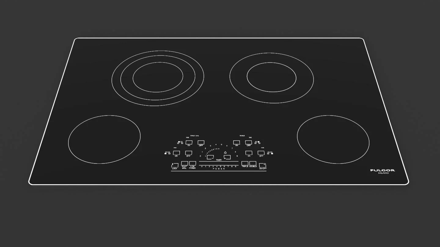 30" RADIANT COOKTOP WITH BRUSHED ALUMINUM TRIM - Image 7