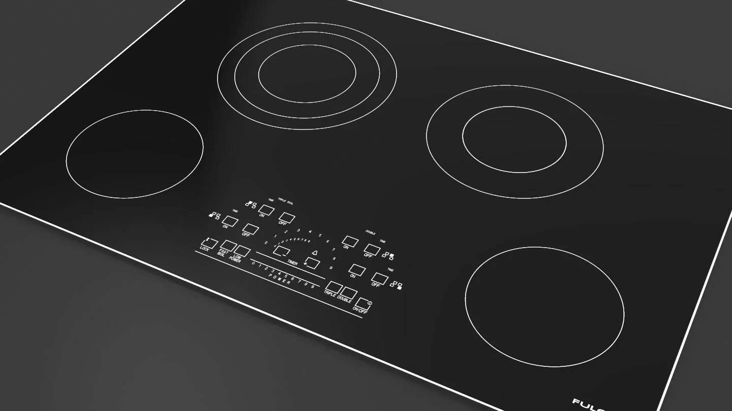 30" RADIANT COOKTOP WITH BRUSHED ALUMINUM TRIM - Image 8
