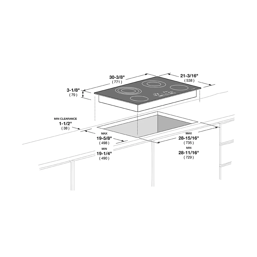 30" RADIANT COOKTOP WITH BRUSHED ALUMINUM TRIM - Image 9