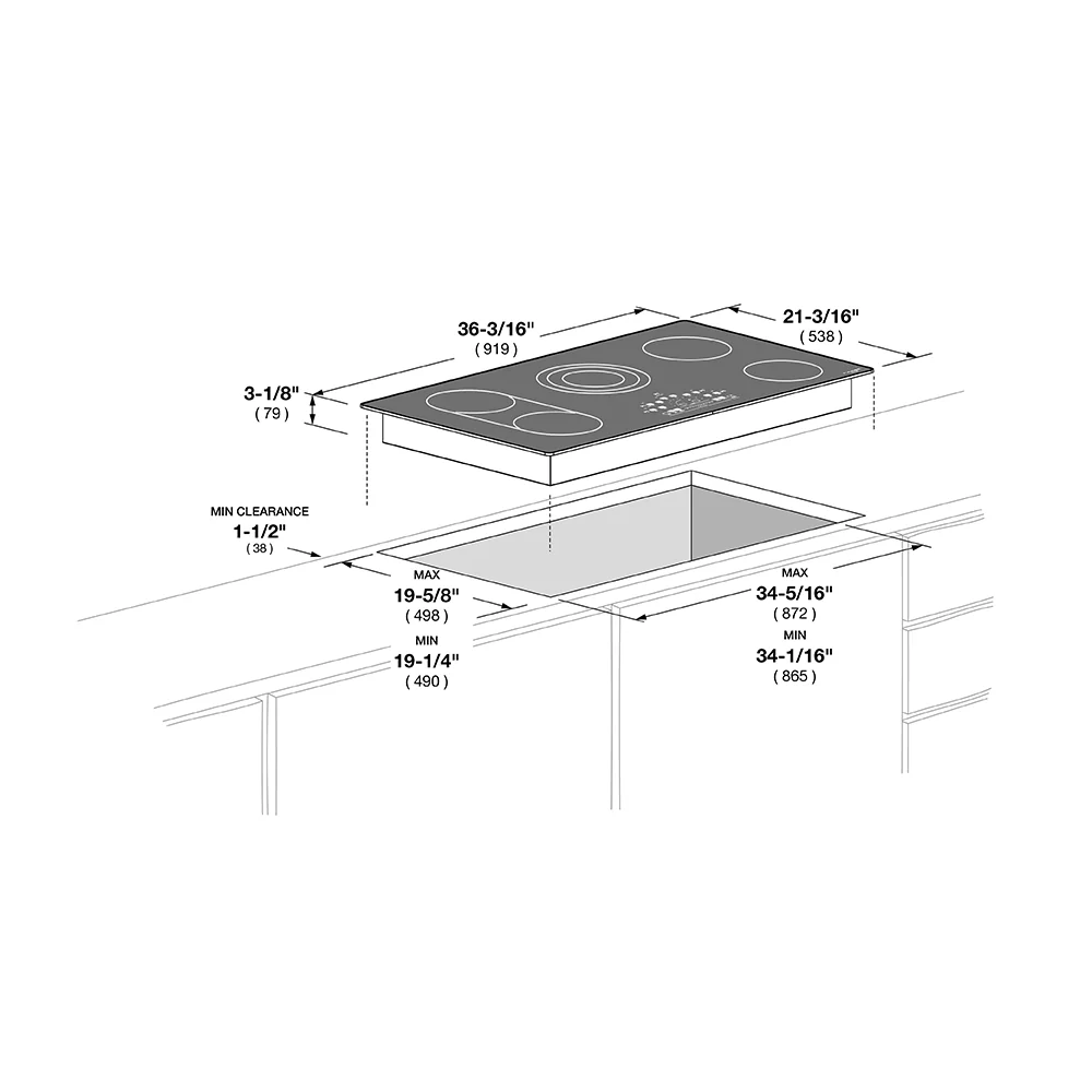 36" RADIANT COOKTOP WITH BRUSHED ALUMINUM TRIM - Image 7