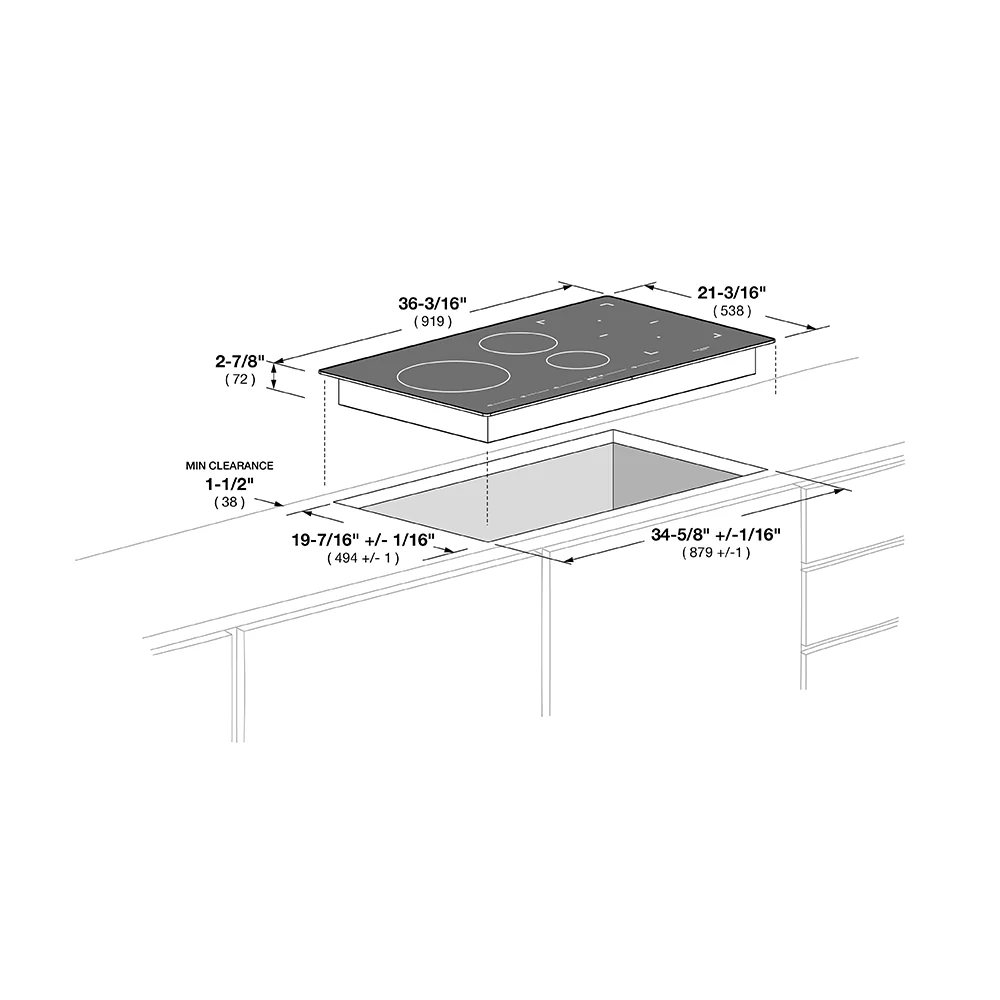 36" INDUCTION COOKTOP WITH BRUSHED ALUMINUM TRIM - Image 7