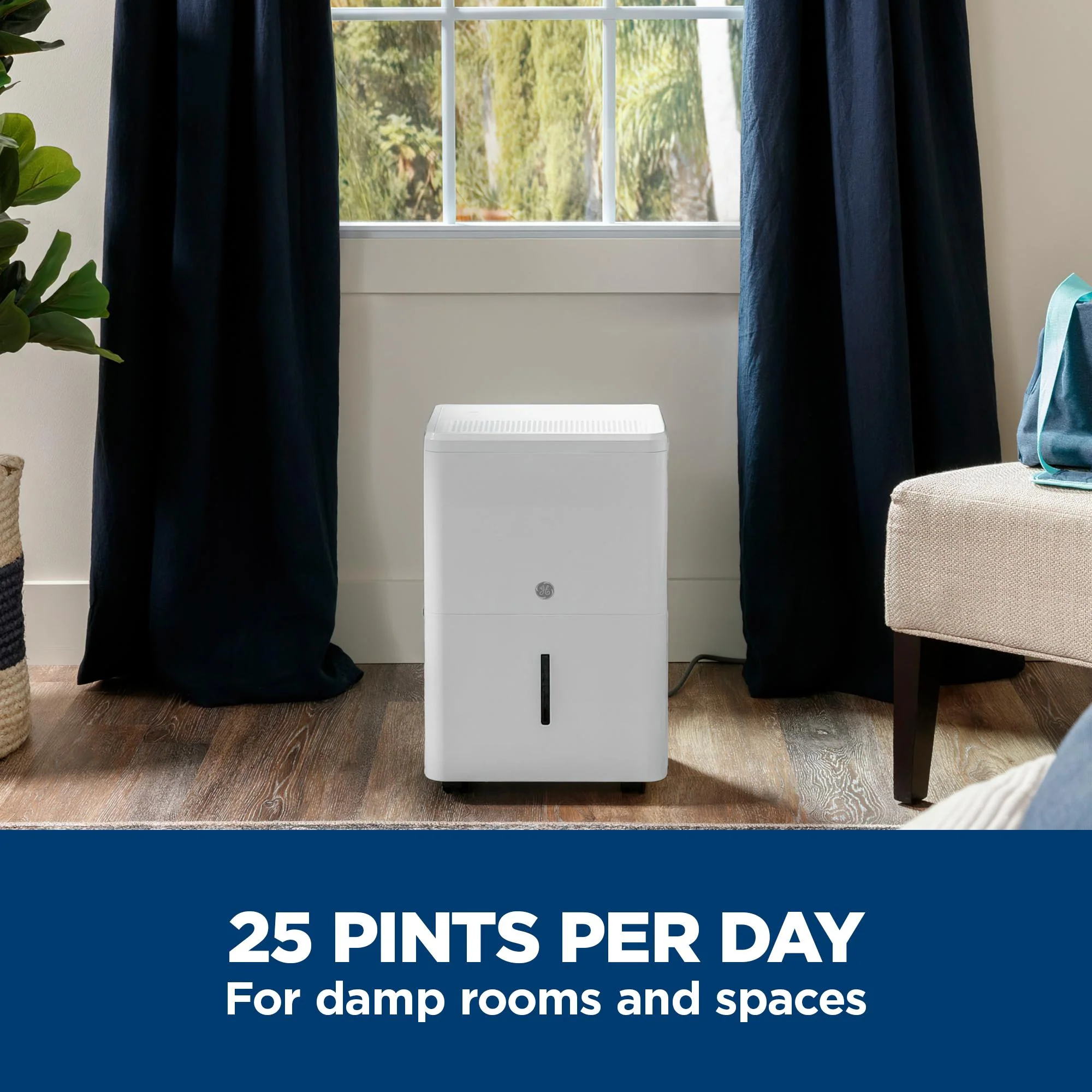 ADHE25BWF GE® 25 Pint Portable Dehumidifier with Smart Dry for Damp Spaces - Image 4