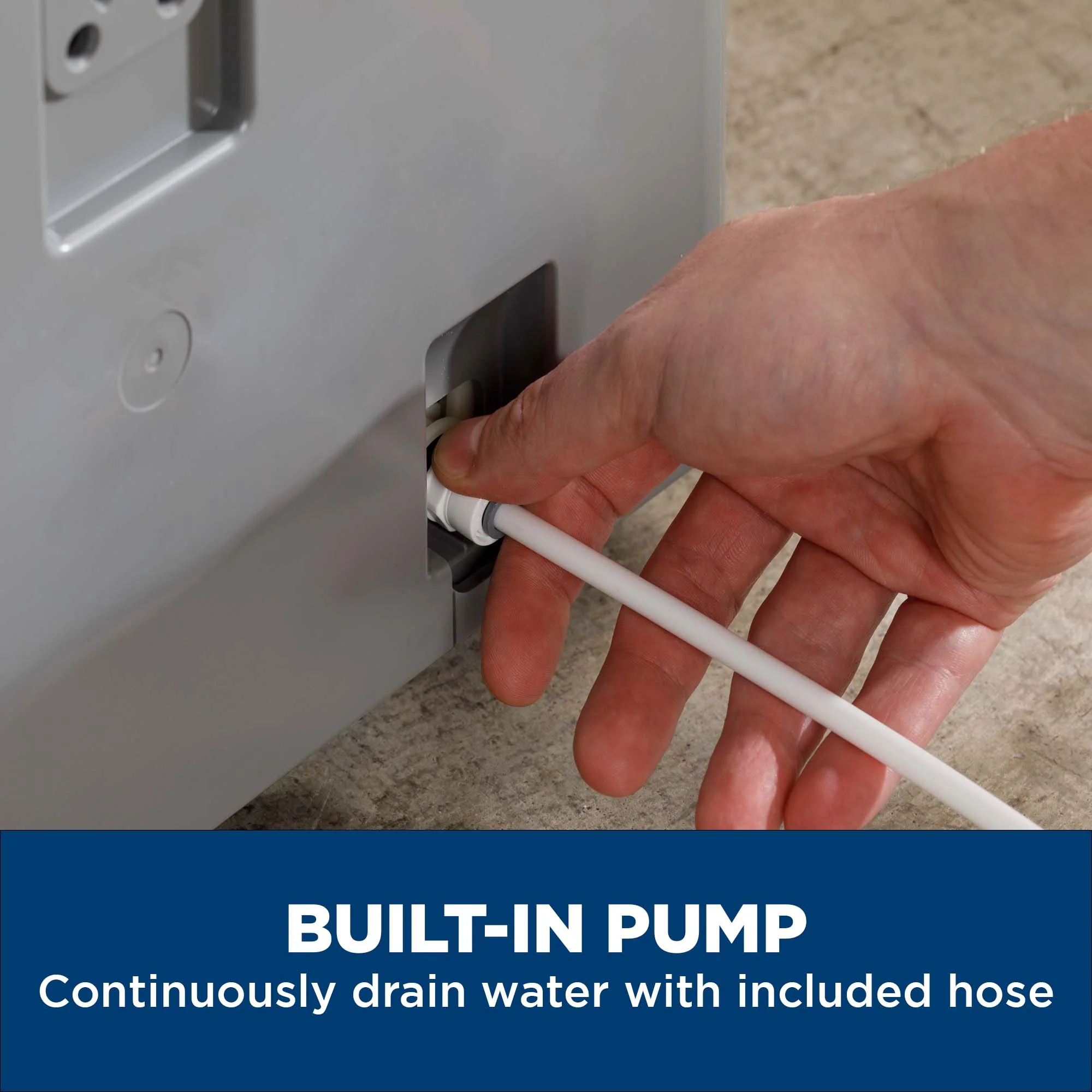 ADHE50PWF GE® 50 Pint Portable Dehumidifier with Built-in Pump and Smart Dry for Wet Spaces - Image 7