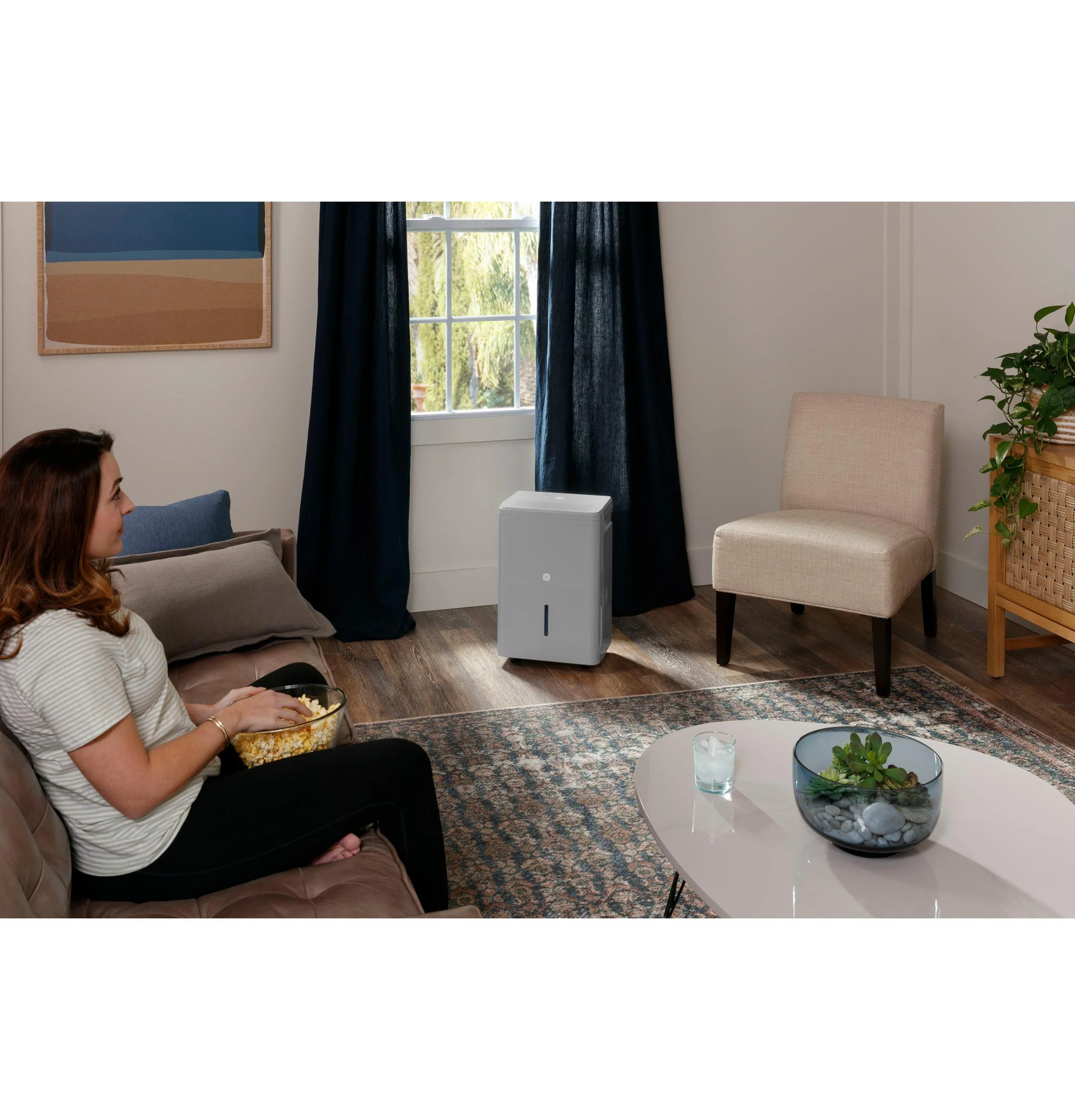GE® 50 Pint ENERGY STAR® Portable Dehumidifier with Smart Dry for Wet Spaces - Image 3