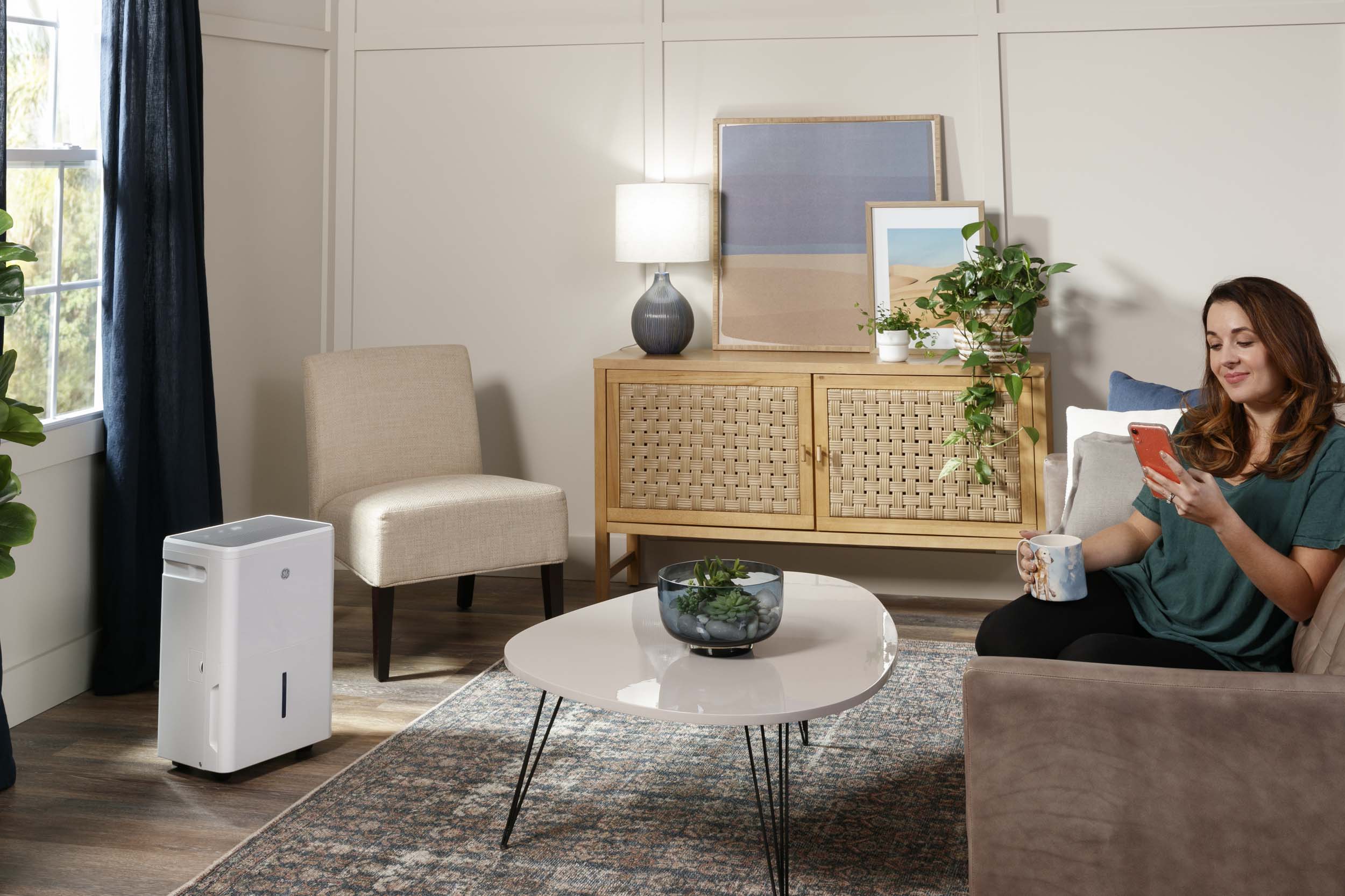 ADYR22LC GE® 22 Pint Portable Dehumidifier with Smart Dry for Damp Spaces - Image 3