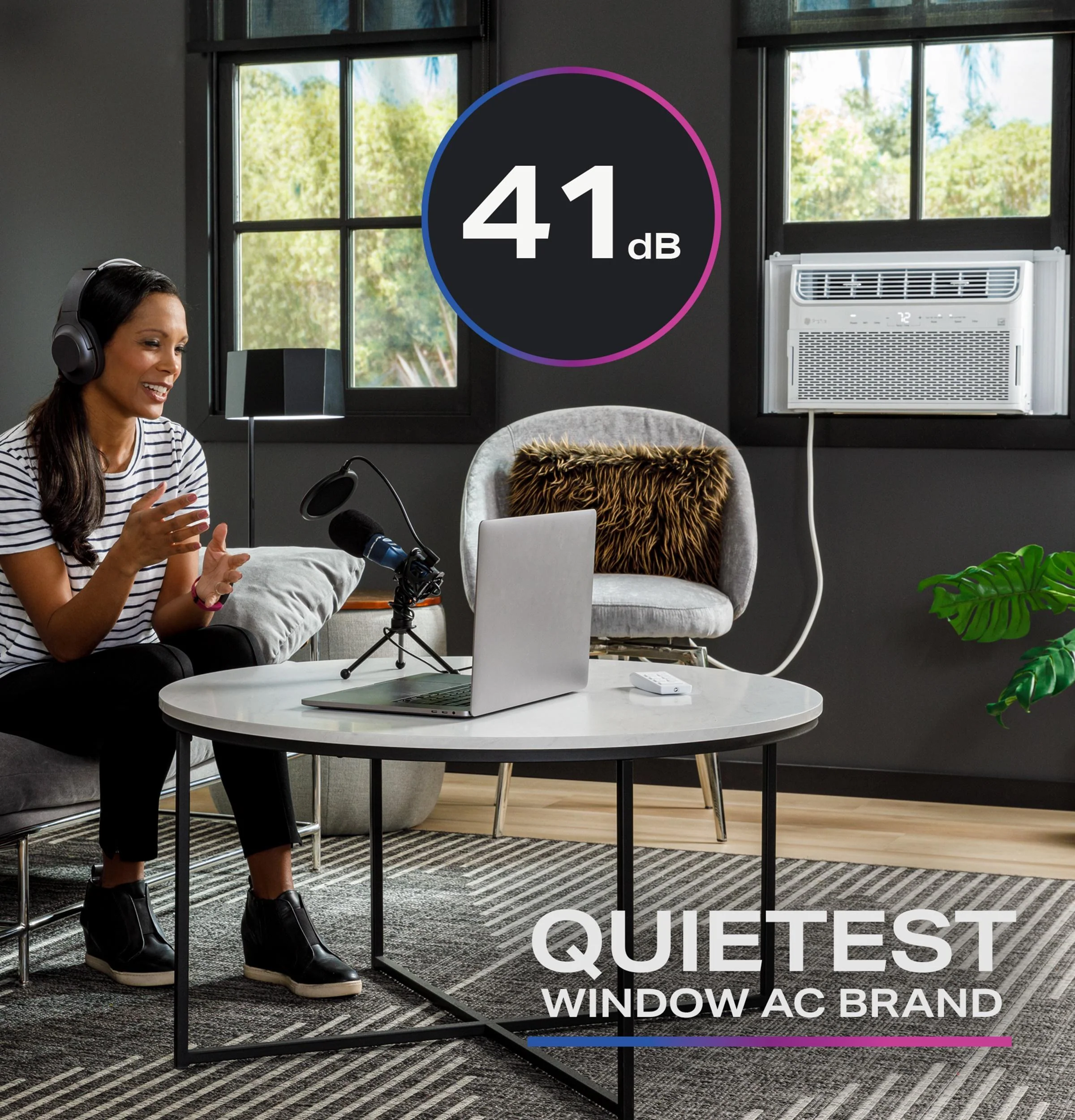AHTR14AC GE Profile™ 13,500 BTU Inverter Smart Ultra Quiet Window Air Conditioner for Large Rooms up to 700 sq. ft. - Image 2