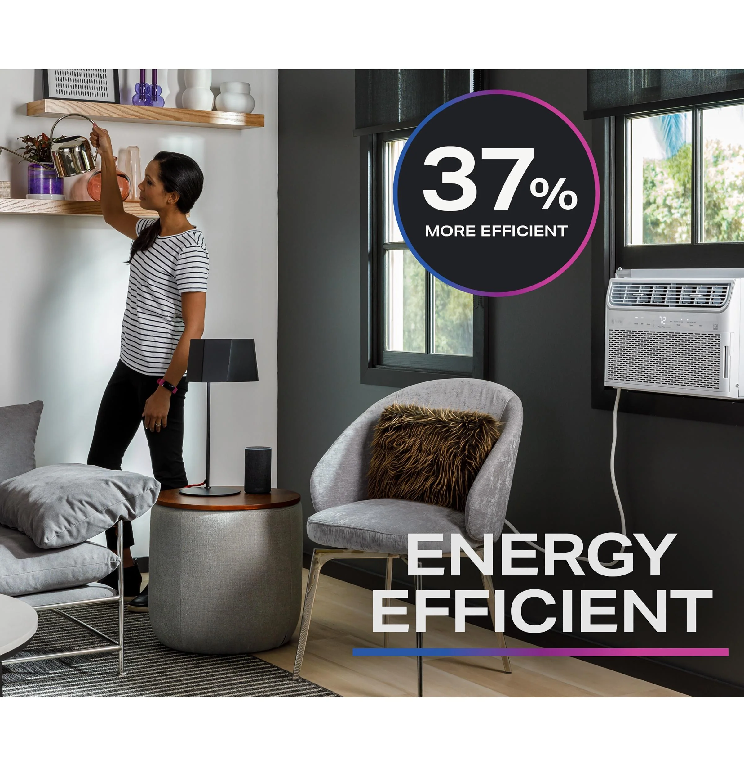 AHTR14AC GE Profile™ 13,500 BTU Inverter Smart Ultra Quiet Window Air Conditioner for Large Rooms up to 700 sq. ft. - Image 3