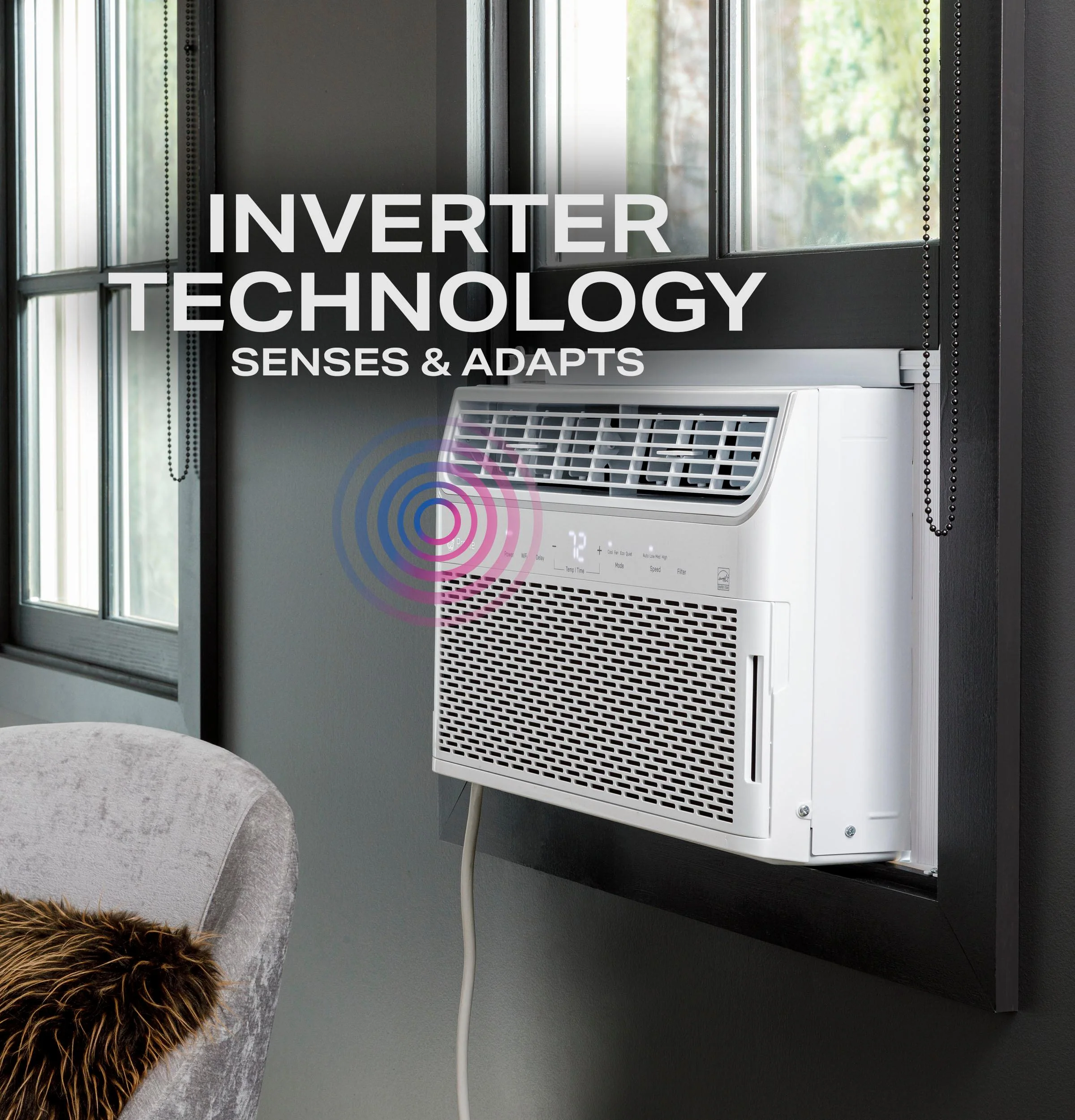 AHTR14AC GE Profile™ 13,500 BTU Inverter Smart Ultra Quiet Window Air Conditioner for Large Rooms up to 700 sq. ft. - Image 4