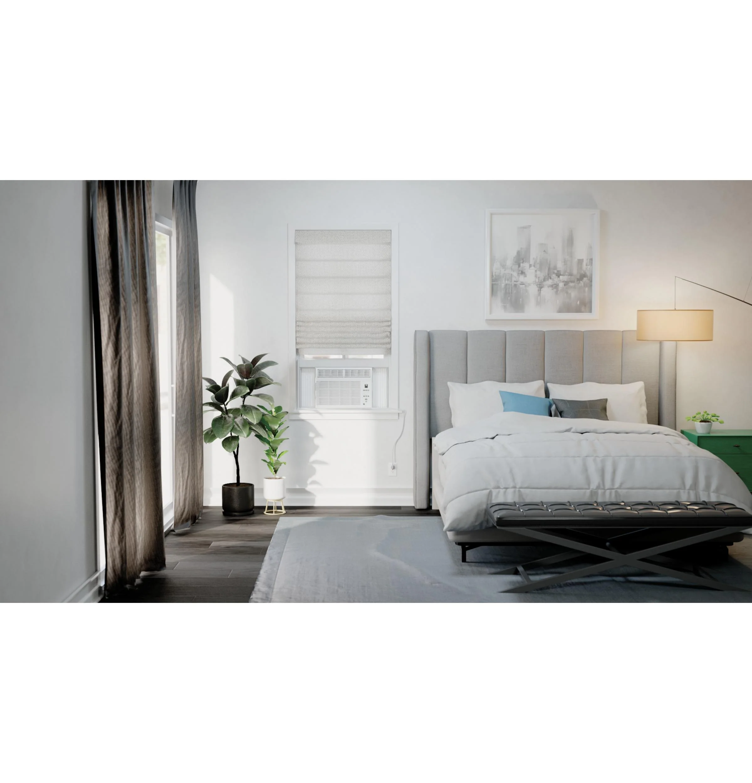 AHW05LZ GE® 5,000 BTU Electronic Window Air Conditioner for Small Rooms up to 150 sq ft. in White size 12 9/16 H x 16 7/16 W x 15 D - Image 13