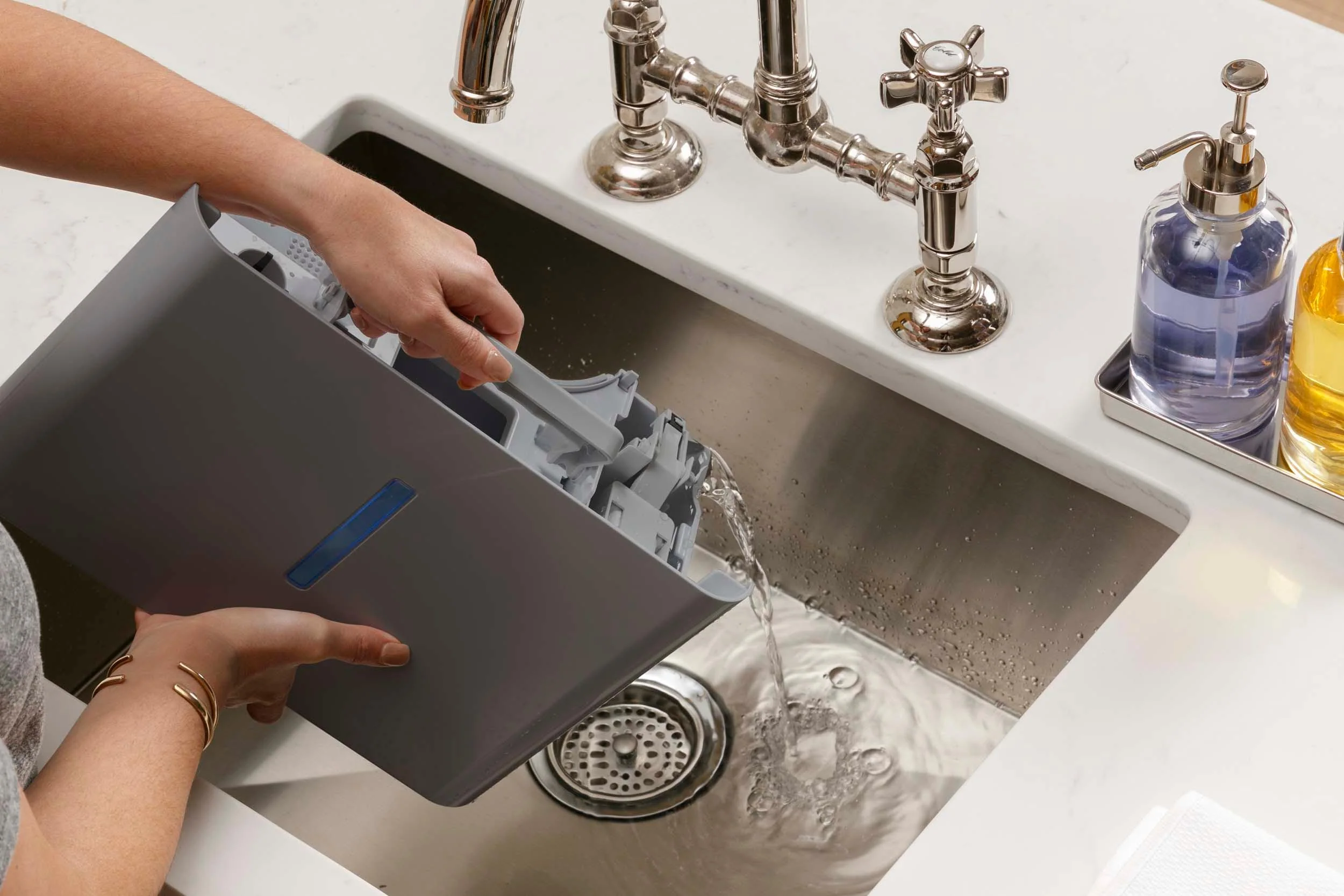 APYR50LC GE® ENERGY STAR® 50 Pint Portable Dehumidifier with Built-in Pump and Smart Dry for Wet Spaces - Image 6
