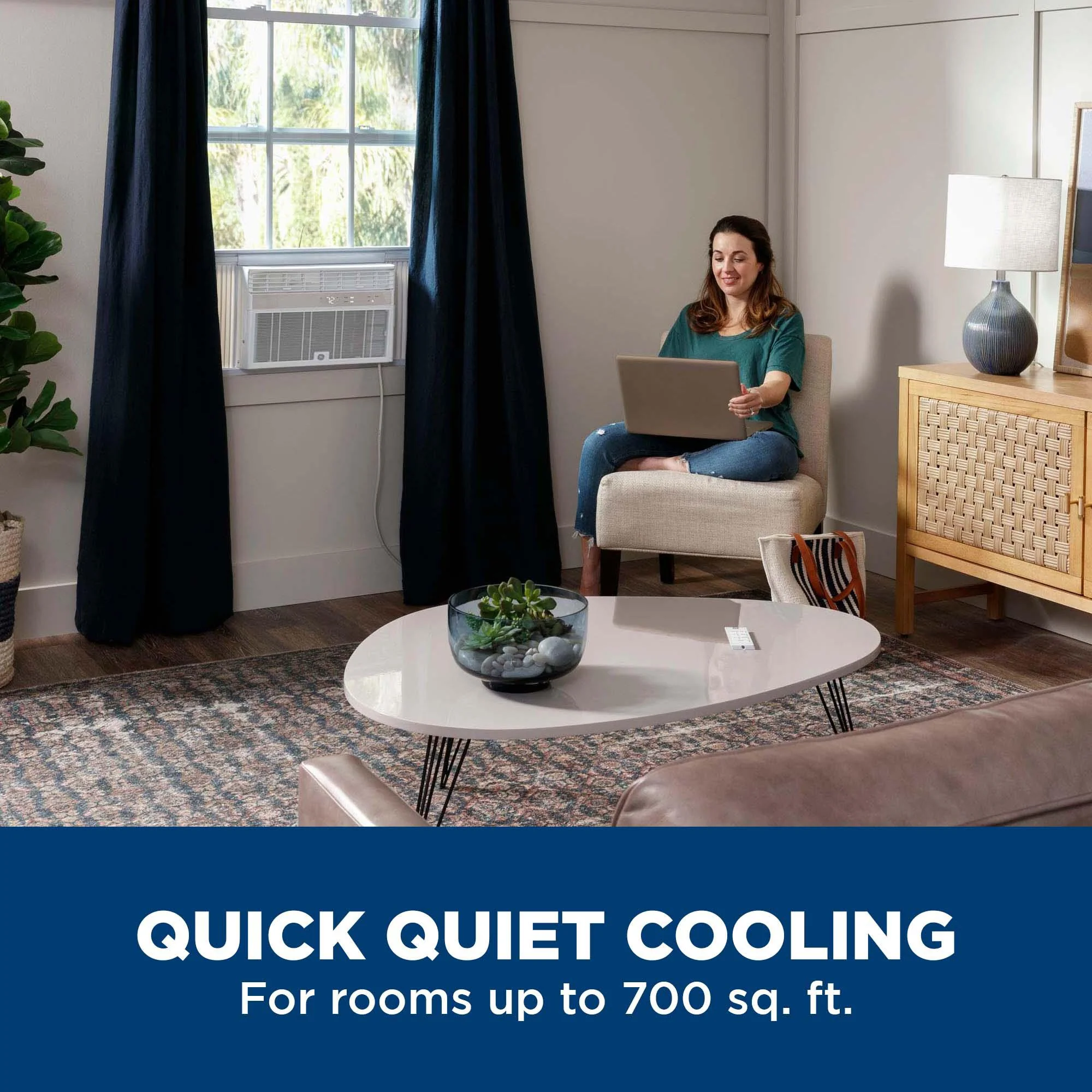 AWCS14WWF GE® 14,000 BTU Smart Electronic Window Air Conditioner for Large Rooms up to 700 sq. ft. - Image 3