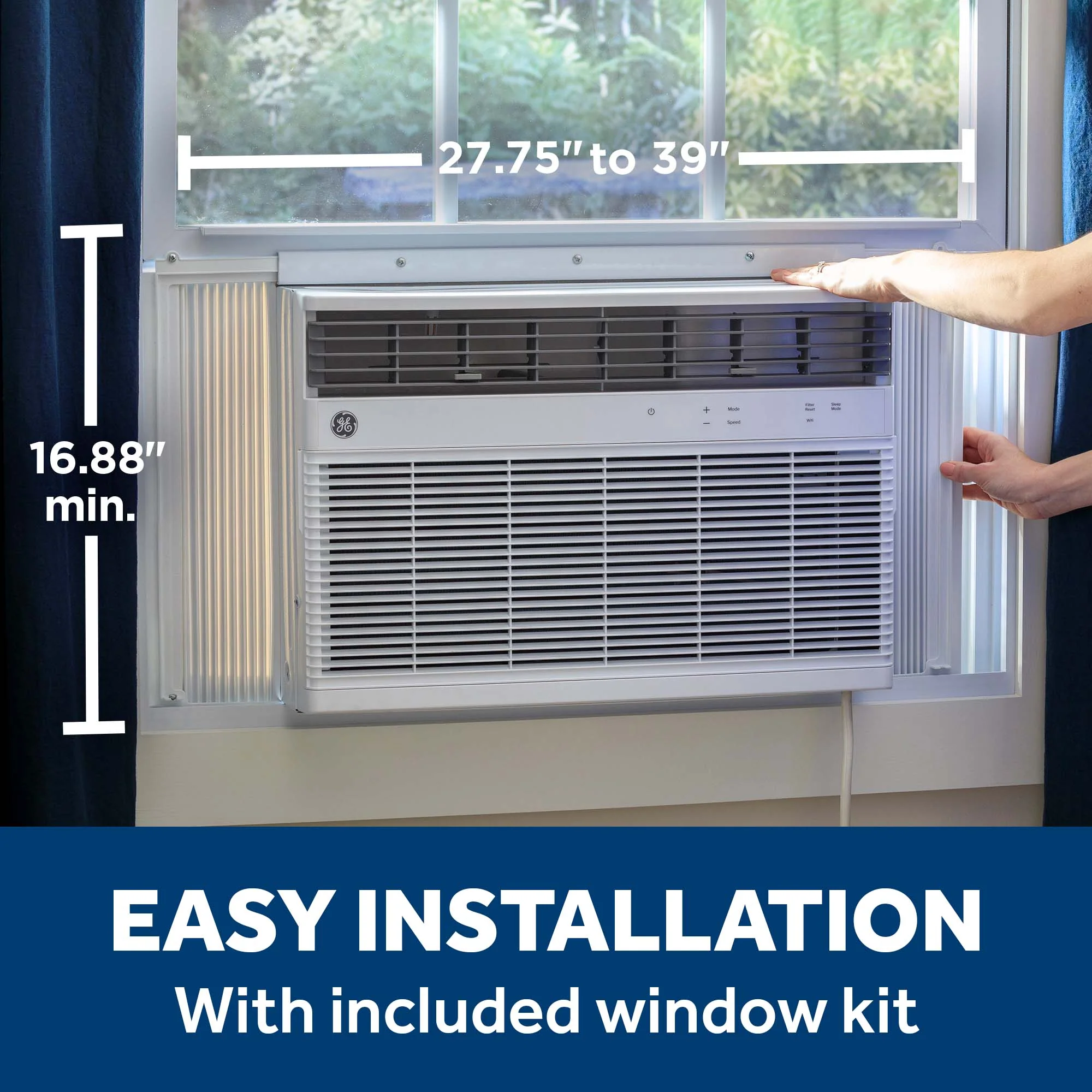 AWGH08WWF GE® 8,000 BTU Smart Heat/Cool Electronic Window Air Conditioner for Medium Rooms up to 350 sq. ft. - Image 5