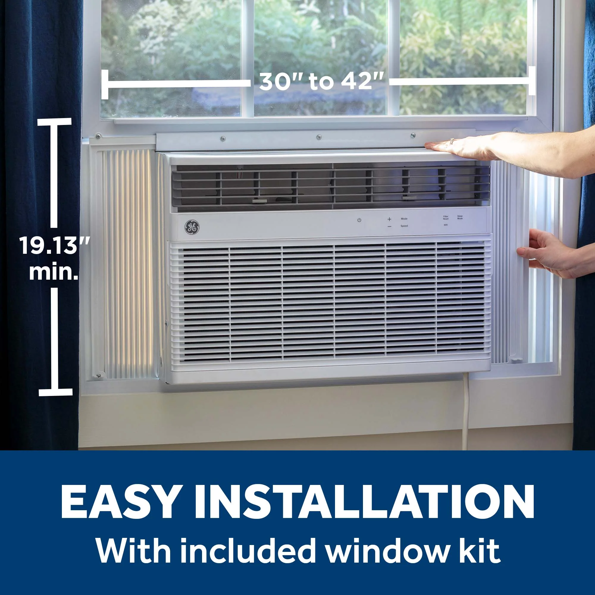 AWGH18WWF GE® 18,000 BTU Smart Heat/Cool Electronic Window Air Conditioner for Extra-Large Rooms up to 1000 sq. ft. - Image 5