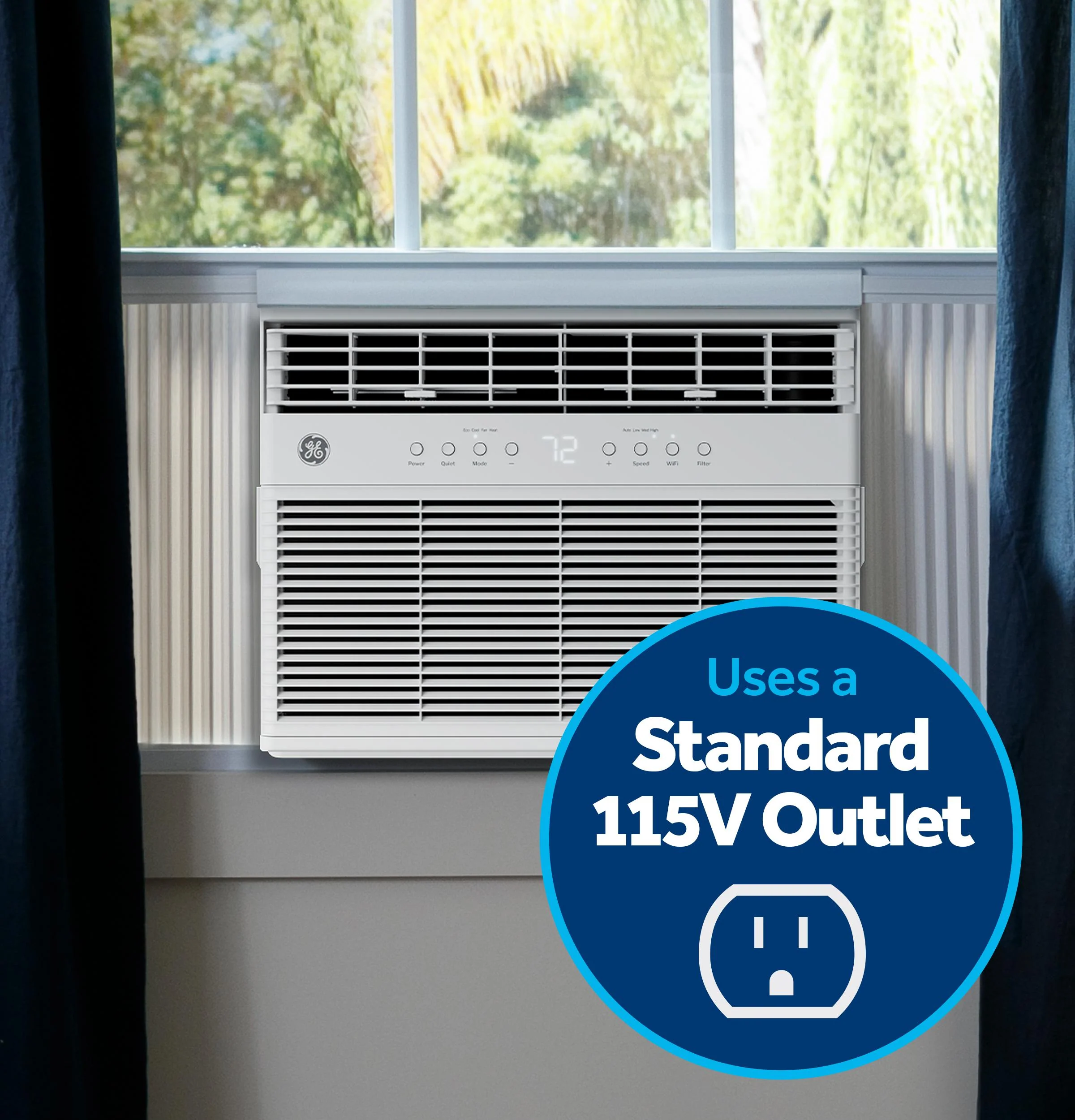 AWGP08WWF GE® ENERGY STAR® 8,000 BTU Smart Heat/Cool with Heat Pump Electronic Window Air Conditioner for Medium Rooms up to 350 sq. ft. - Image 6