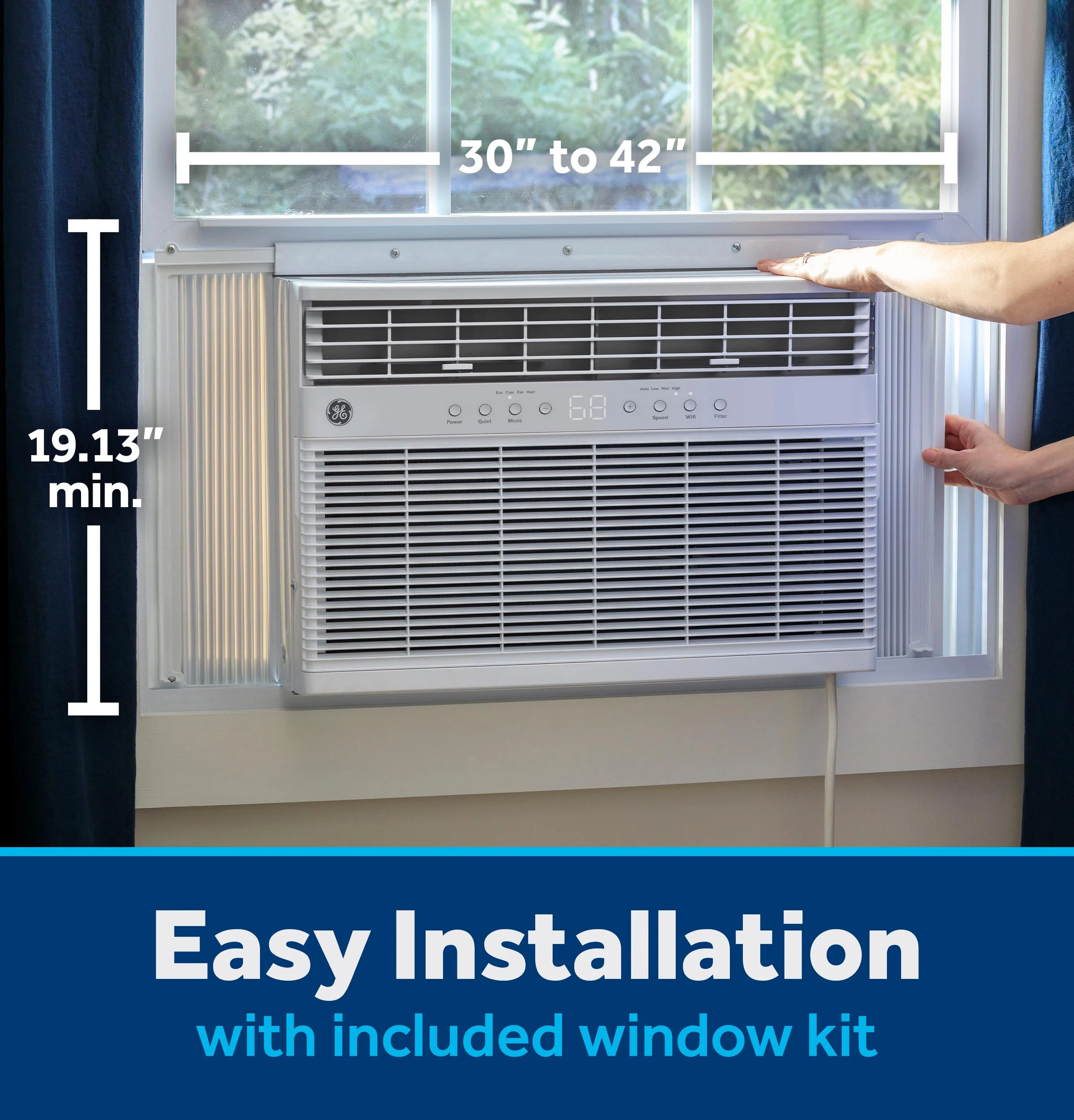 AWGP12WWF GE® ENERGY STAR® 11,000 BTU Smart Heat/Cool with Heat Pump Electronic Window Air Conditioner for Large Rooms up to 550 sq. ft. - Image 6