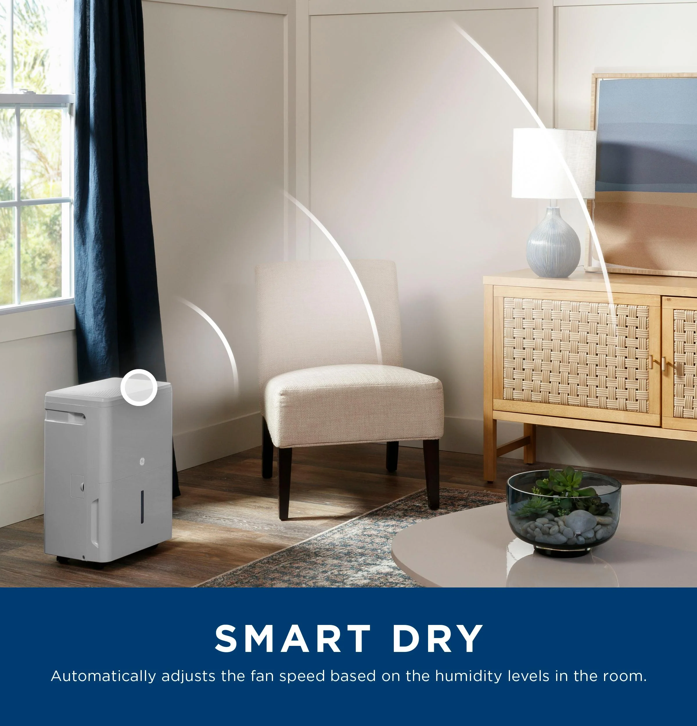GE® ENERGY STAR® 50 Pint Smart Portable Dehumidifier with Smart Dry for Wet Spaces - Image 16