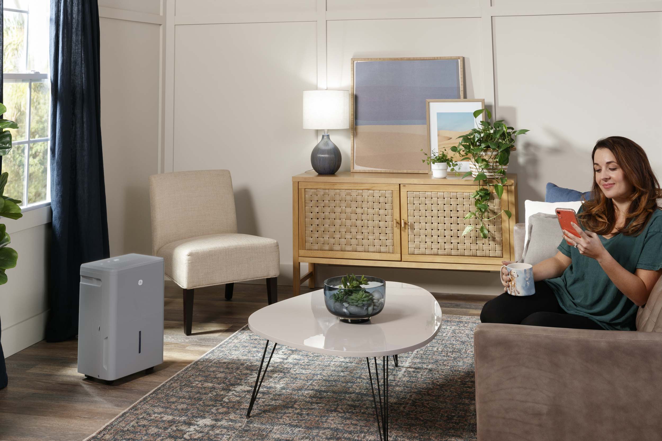 AWYR50LC GE® ENERGY STAR® 50 Pint Smart Portable Dehumidifier with Smart Dry for Wet Spaces - Image 4