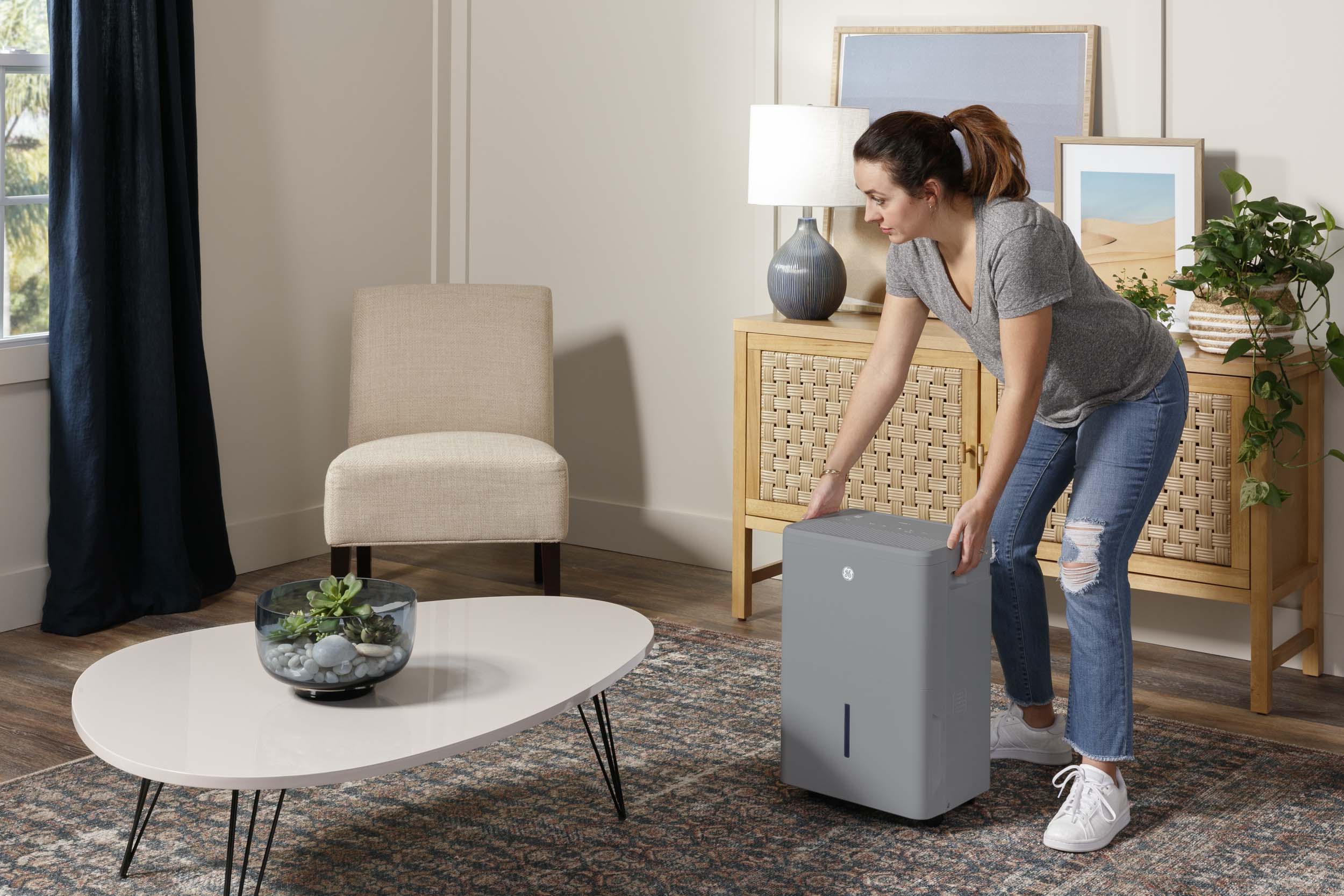 AWYR50LC GE® ENERGY STAR® 50 Pint Smart Portable Dehumidifier with Smart Dry for Wet Spaces - Image 7
