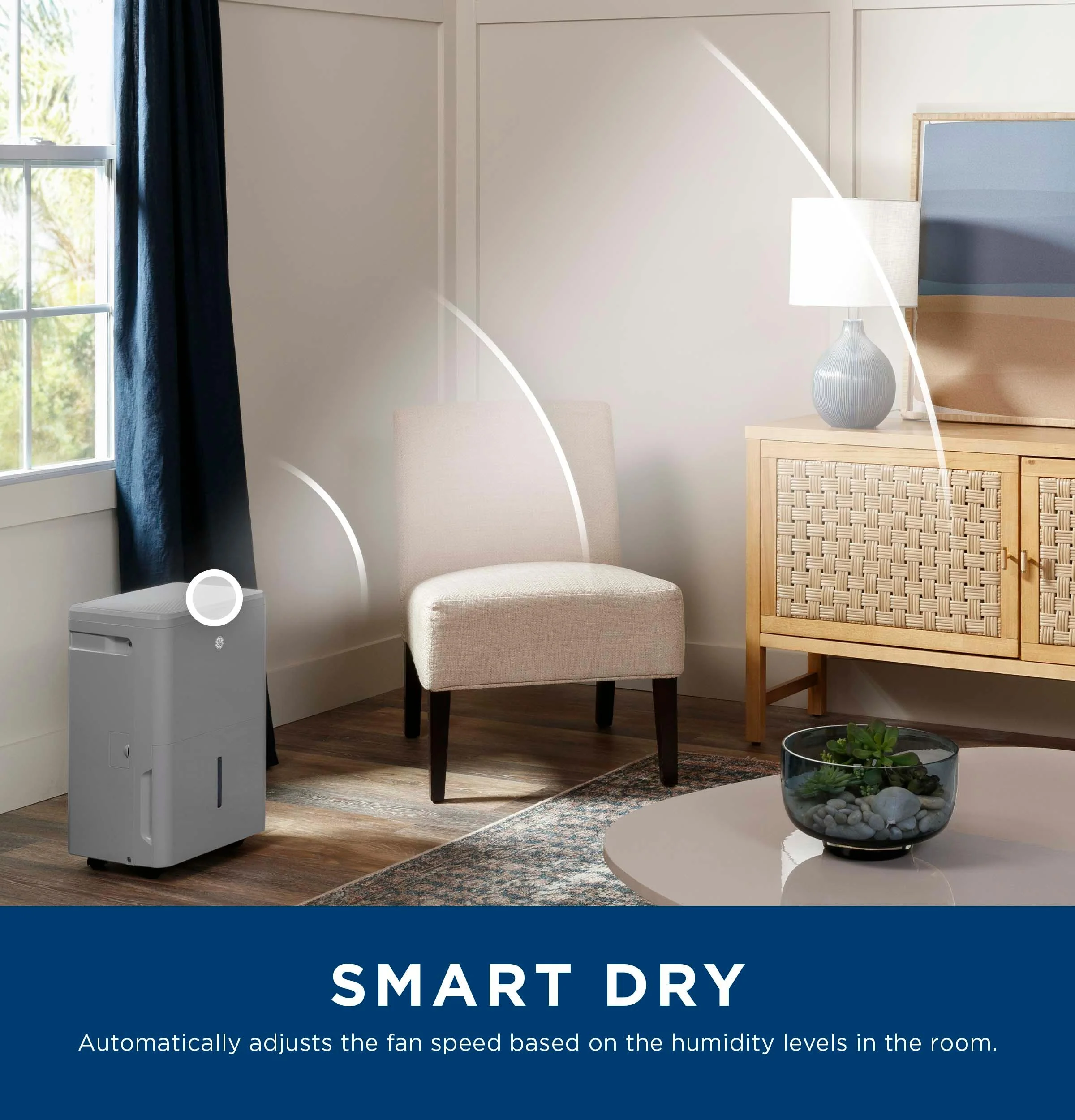 AWYR50LC GE® ENERGY STAR® 50 Pint Smart Portable Dehumidifier with Smart Dry for Wet Spaces - Image 8