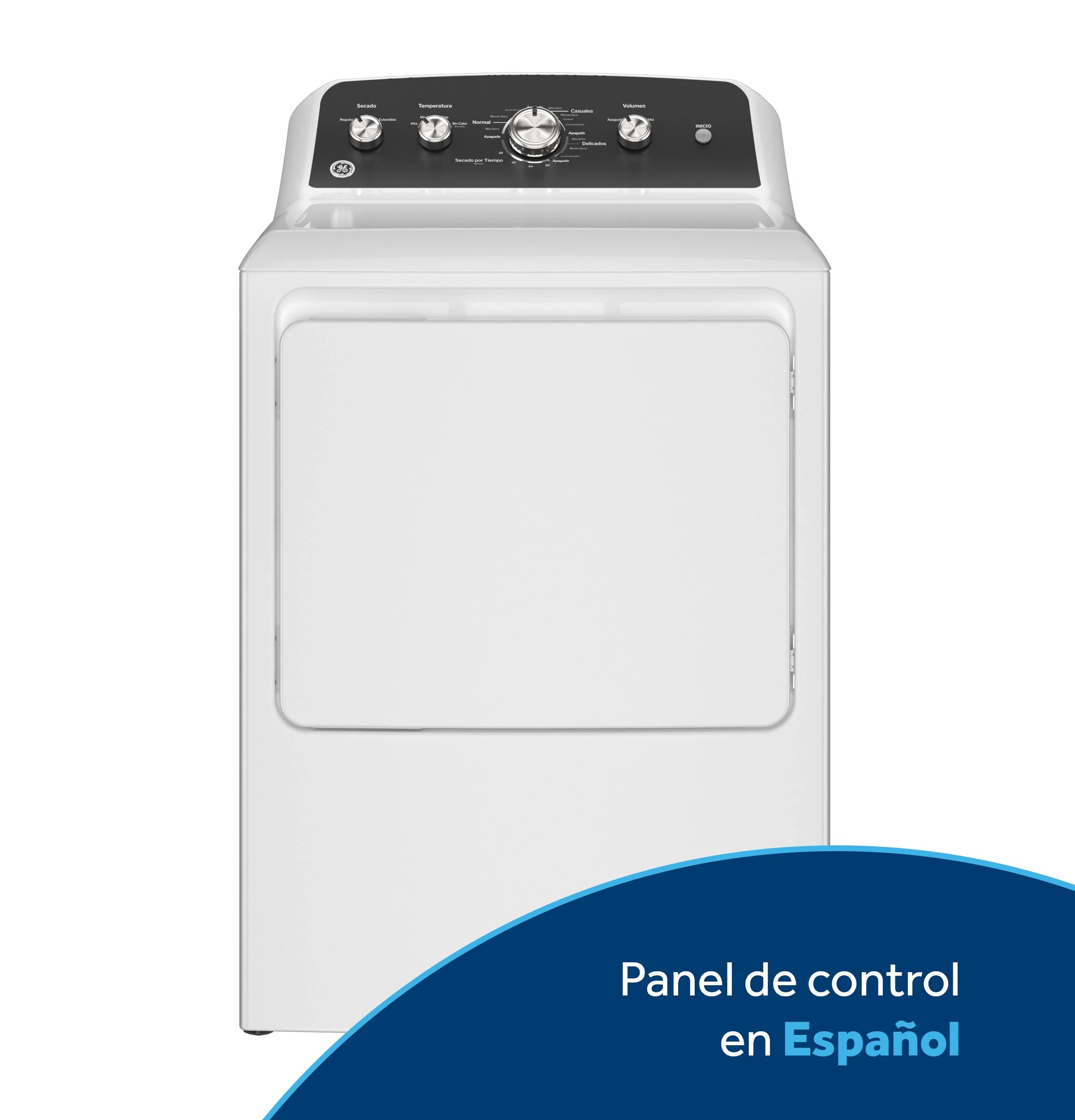 ETD48GASWWB GE® 7.2 cu. ft. Capacity Gas Dryer with Spanish Panel and Up To 120 ft. Venting - Image 7