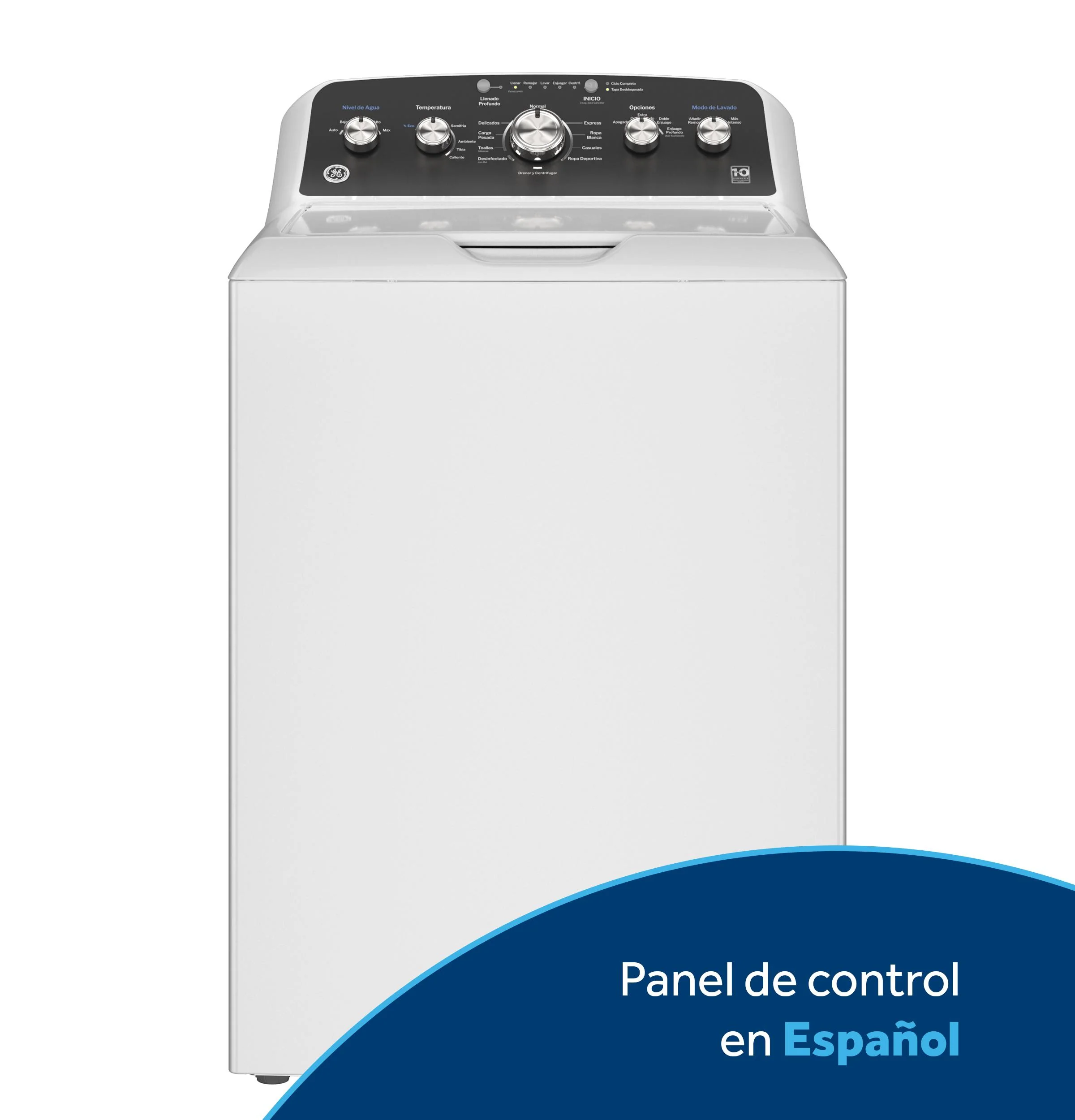 ETW485ASWWB GE® 4.5 cu. ft. Capacity Washer with Spanish Panel and Wash Modes Soak and Power - Image 9