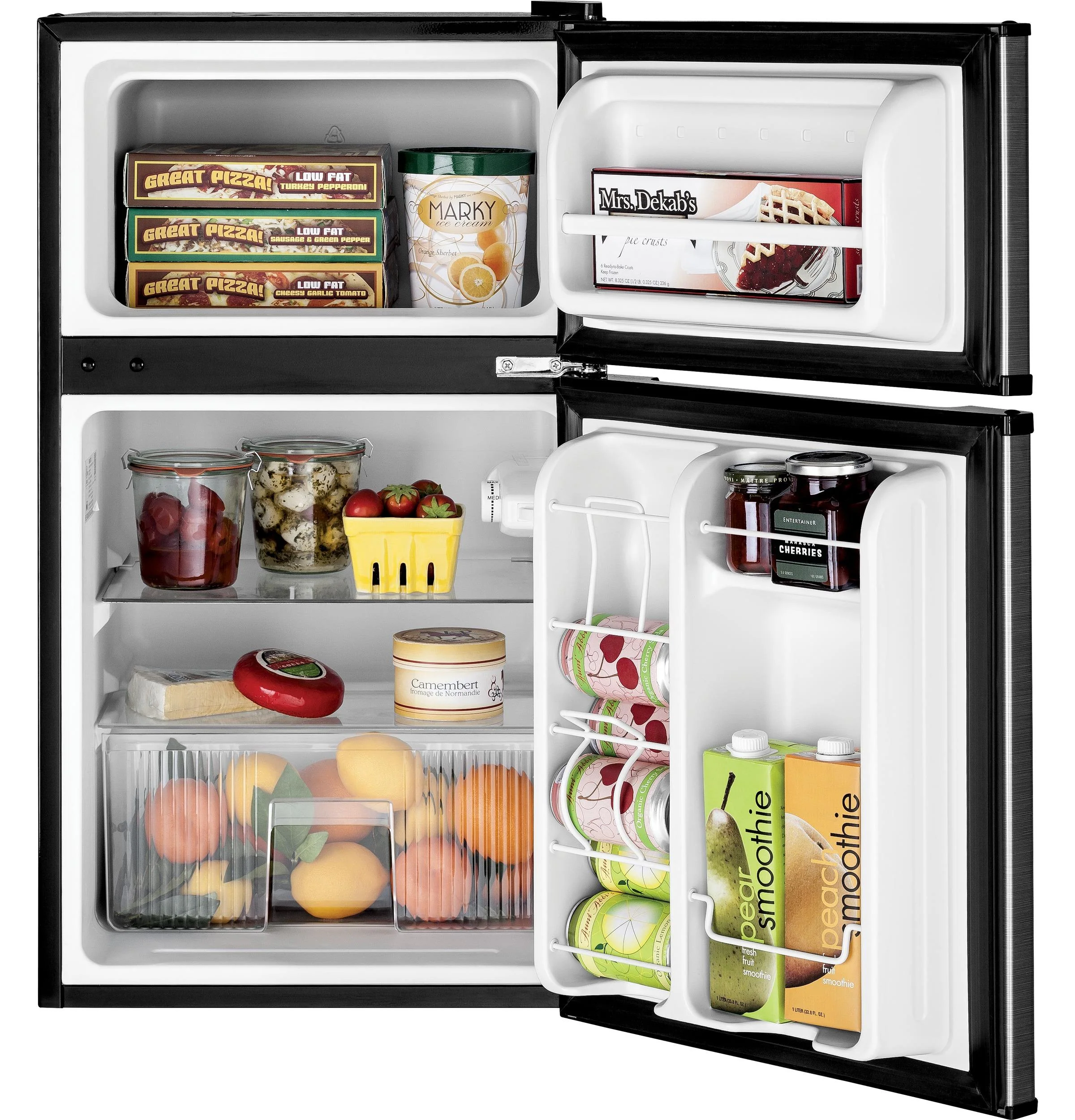 GDE03GLKLB GE® ENERGY STAR® Double-Door Compact Refrigerator - Image 3