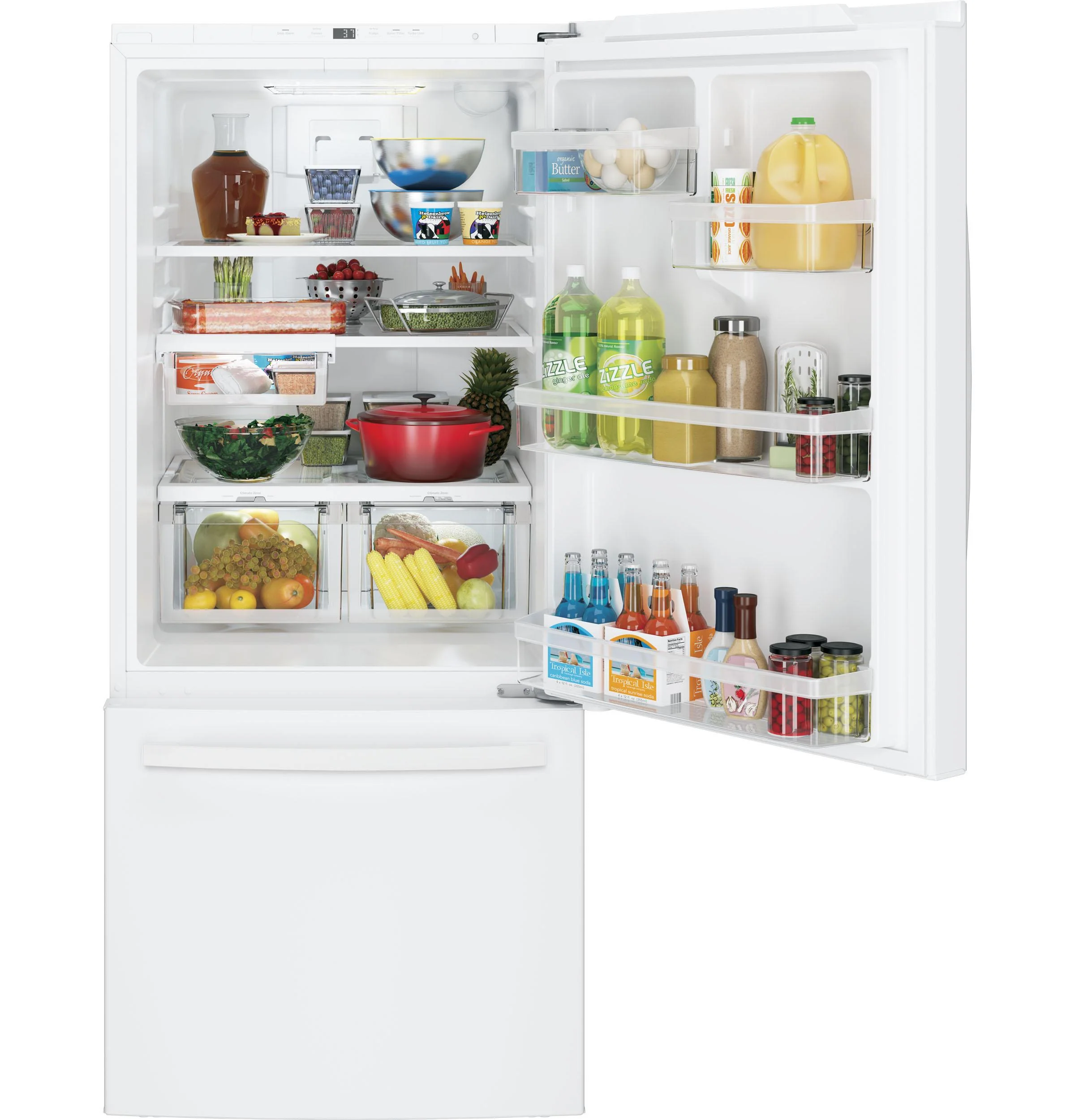 GDE21EGKWW GE® ENERGY STAR® 21.0 Cu. Ft. Bottom-Freezer Refrigerator - Image 12