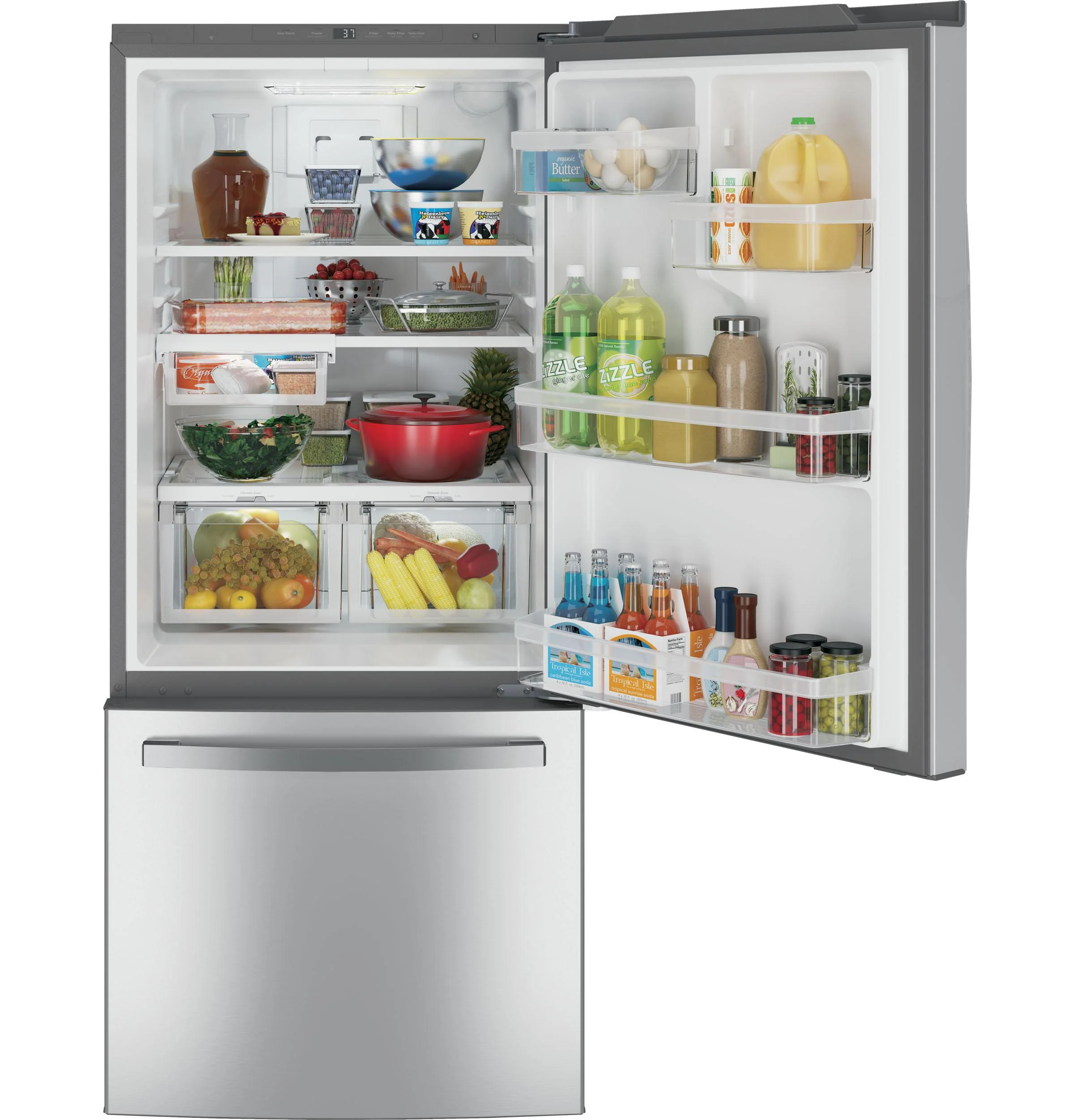 GDE21EYKFS GE® ENERGY STAR® 21.0 Cu. Ft. Bottom-Freezer Refrigerator - Image 2