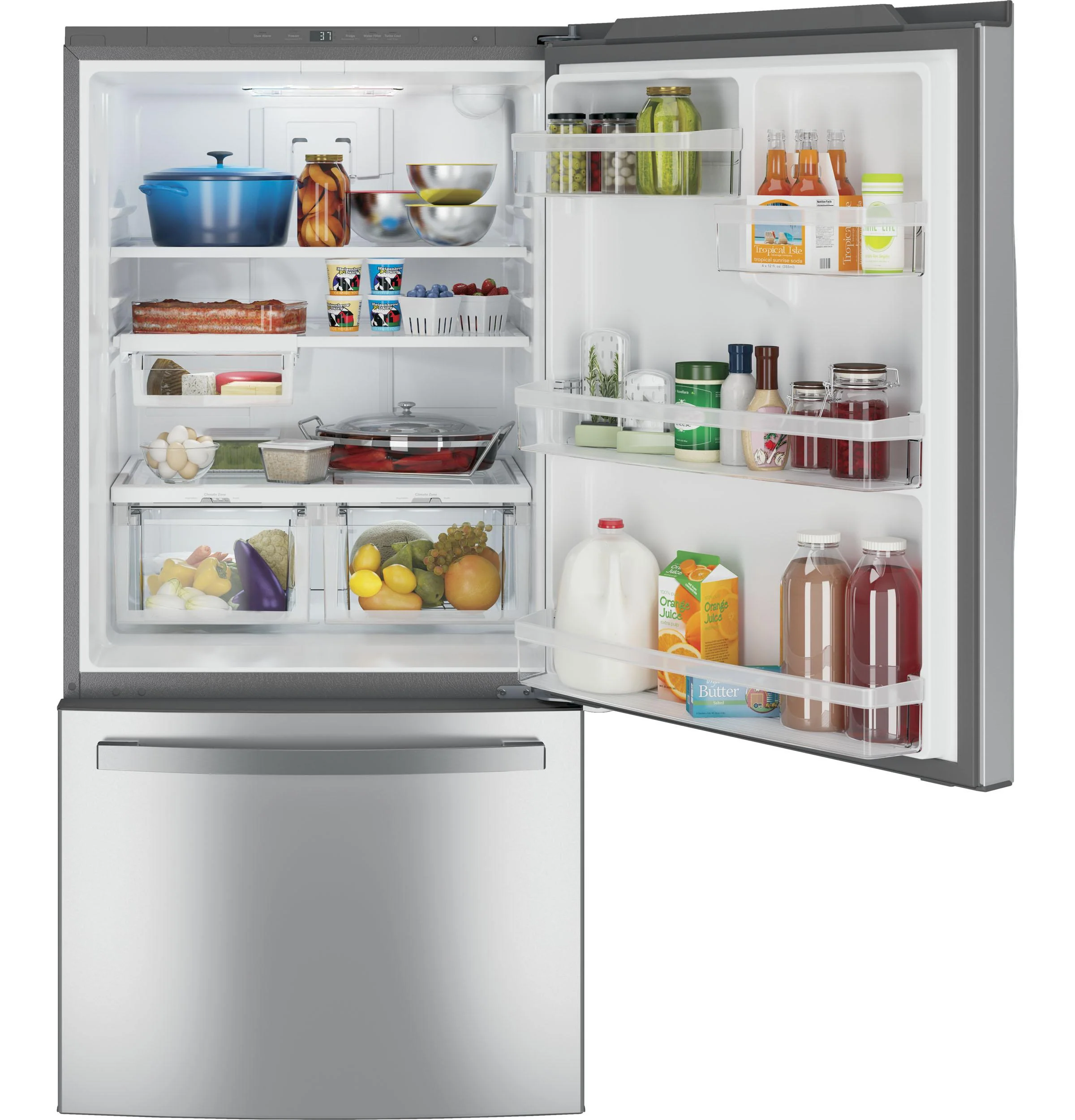GDE25EYKFS GE® ENERGY STAR® 24.8 Cu. Ft. Bottom-Freezer Drawer Refrigerator - Image 2