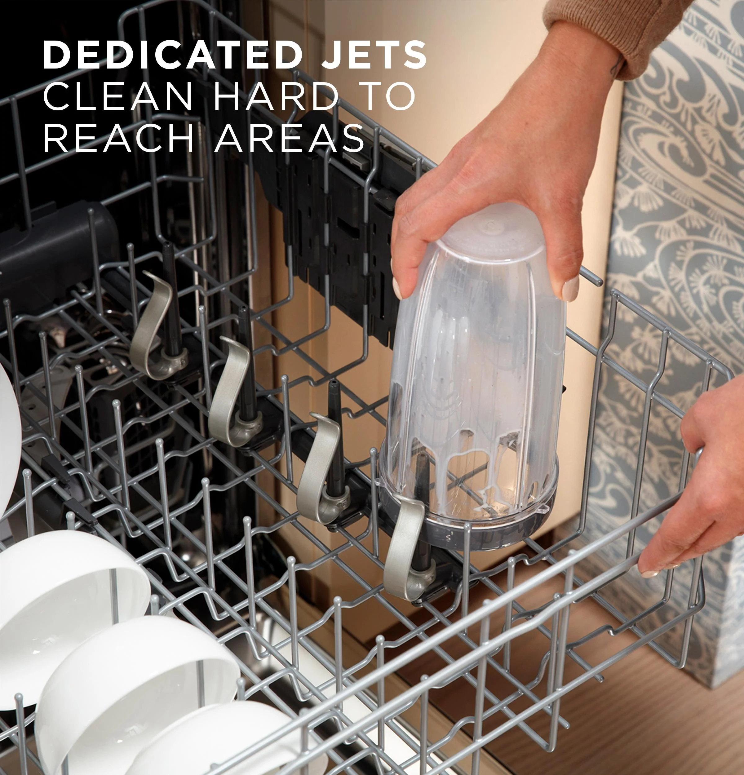 GDF650SMVES GE® ENERGY STAR® Front Control with Stainless Steel Interior Dishwasher with Sanitize Cycle - Image 12