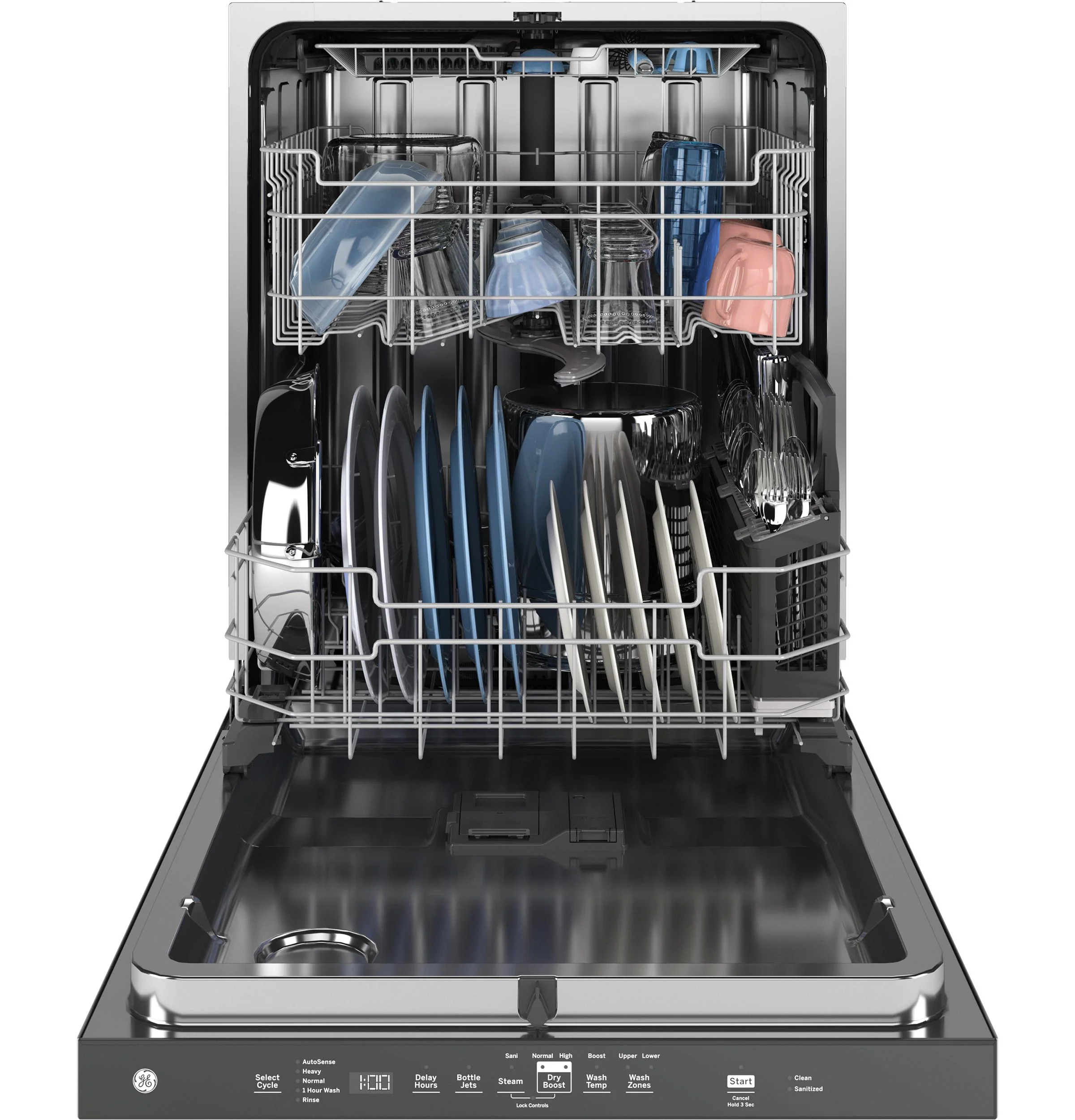 GDP670SGVWW GE® ENERGY STAR® Top Control with Stainless Steel Interior Dishwasher with Sanitize Cycle - Image 2