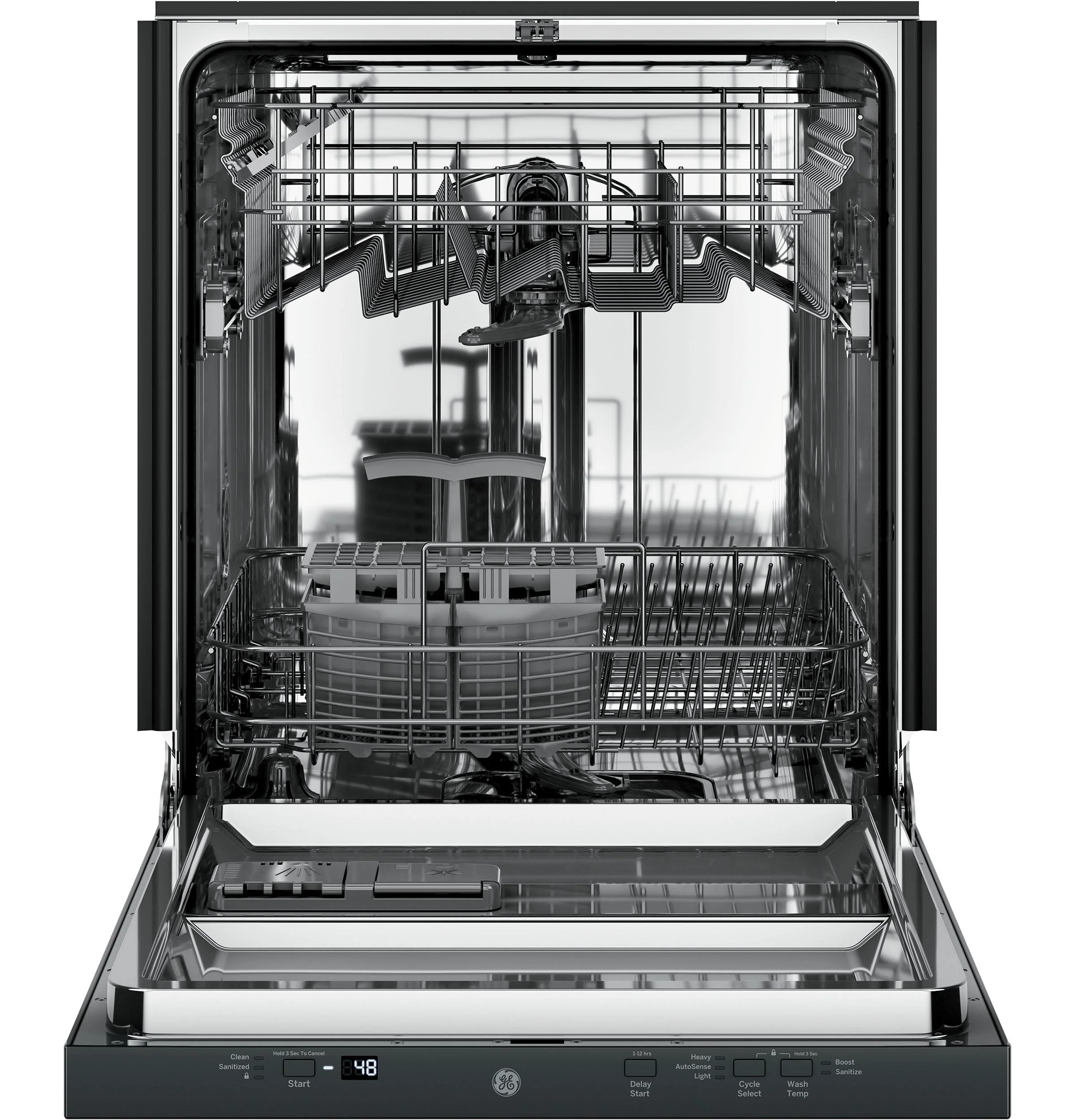 GDT225SGLBB GE® ENERGY STAR® ADA Compliant Stainless Steel Interior Dishwasher with Sanitize Cycle - Image 4